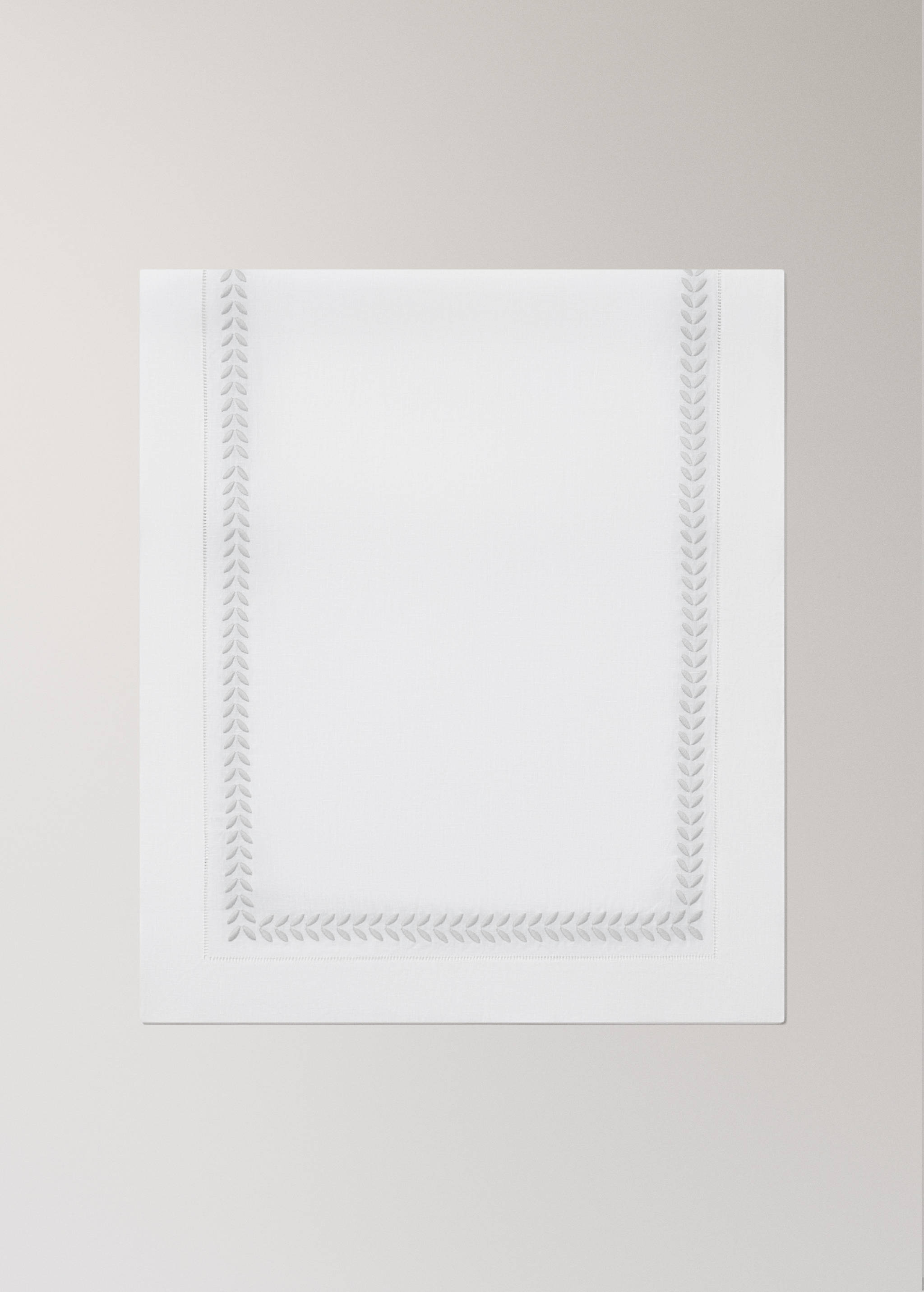 Λινό διάδρομος τραπεζιού με κεντημένο σχέδιο στάχυ - Προϊόν χωρίς μοντέλο