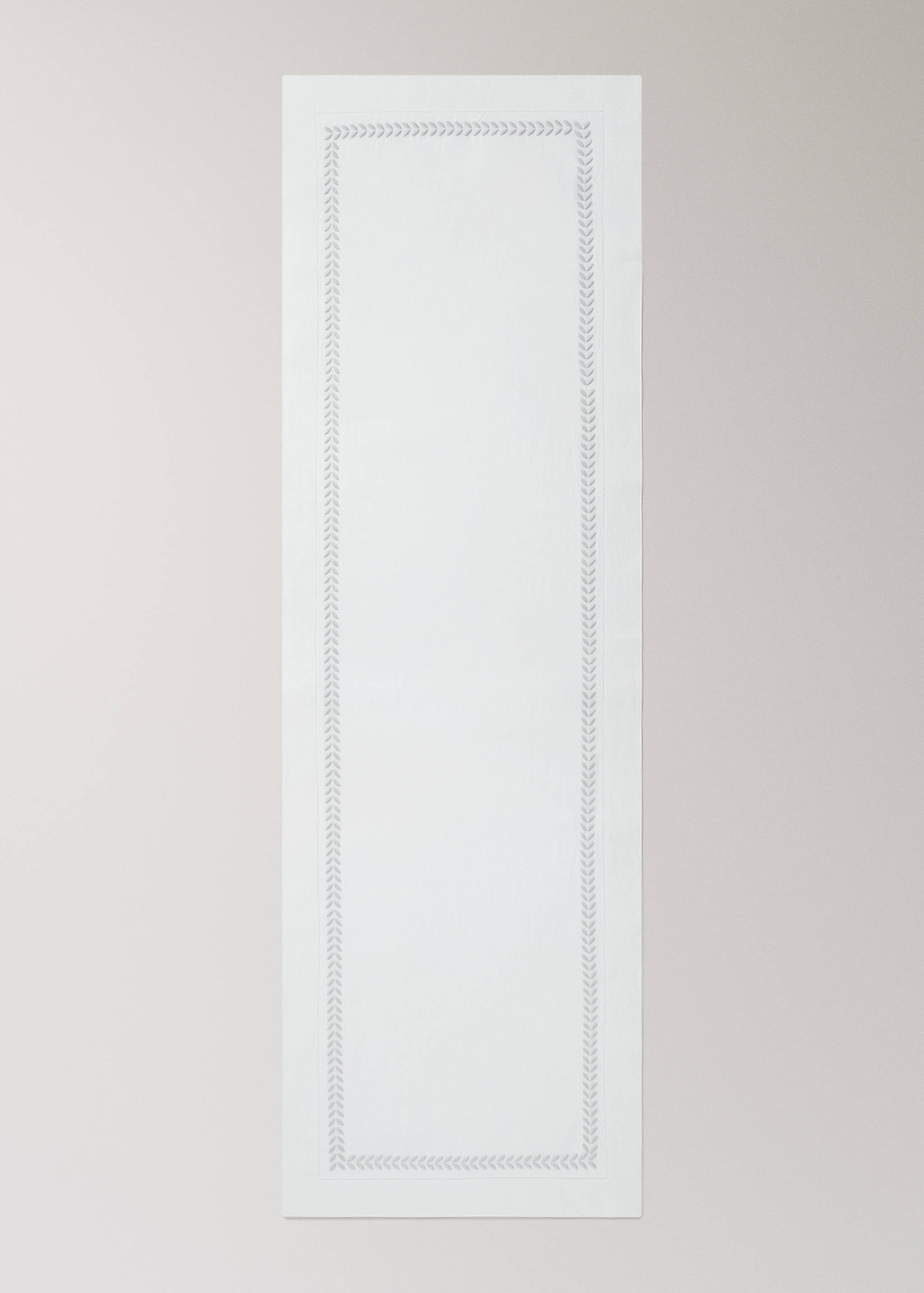 Λινό διάδρομος τραπεζιού με κεντημένο σχέδιο στάχυ - Λεπτομέρεια του προϊόντος 2