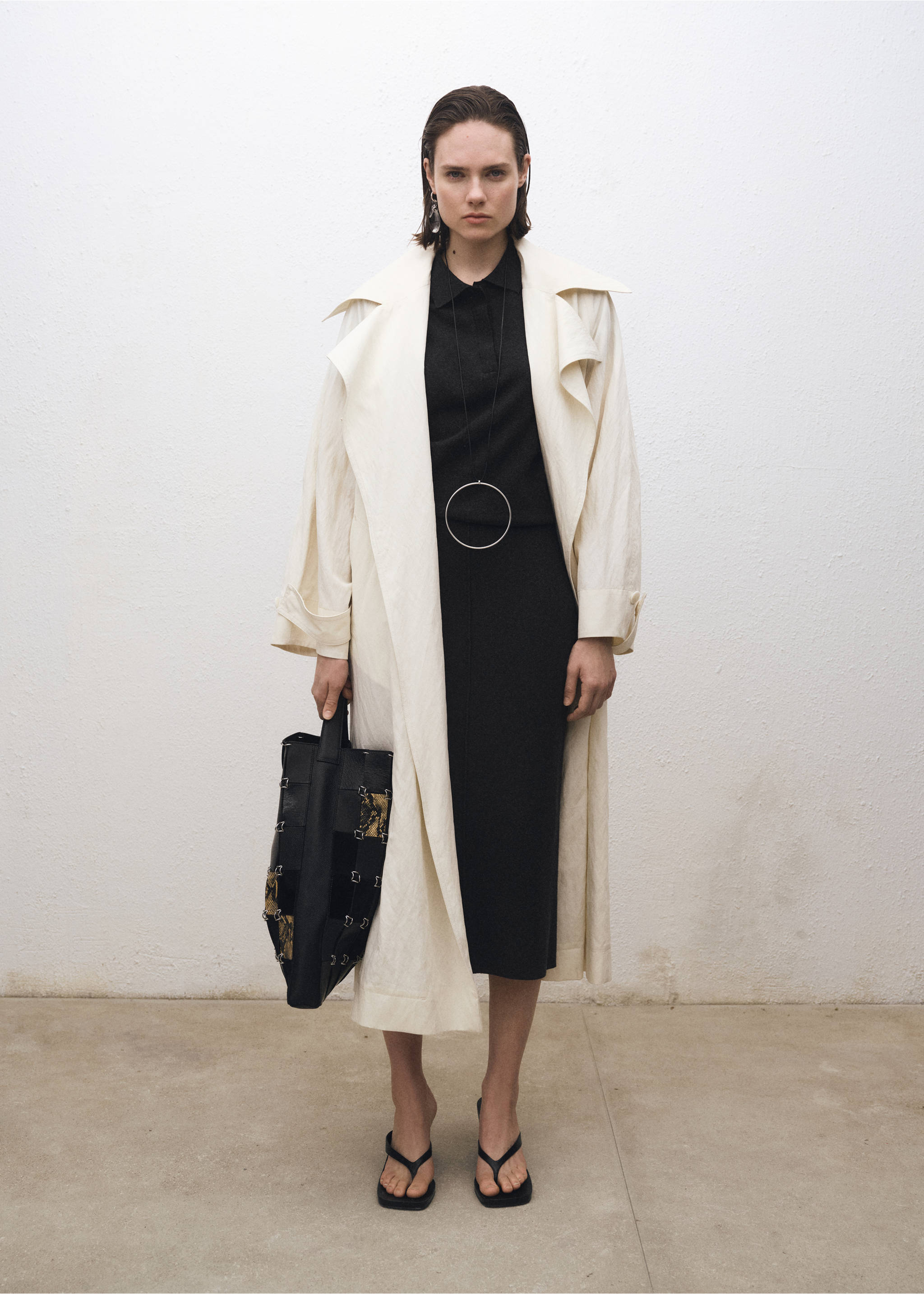 Pullover aus Wollgemisch mit Poloshirtkragen - Allgemeine Ansicht, Anthrazit. Ref: 87084087-00.