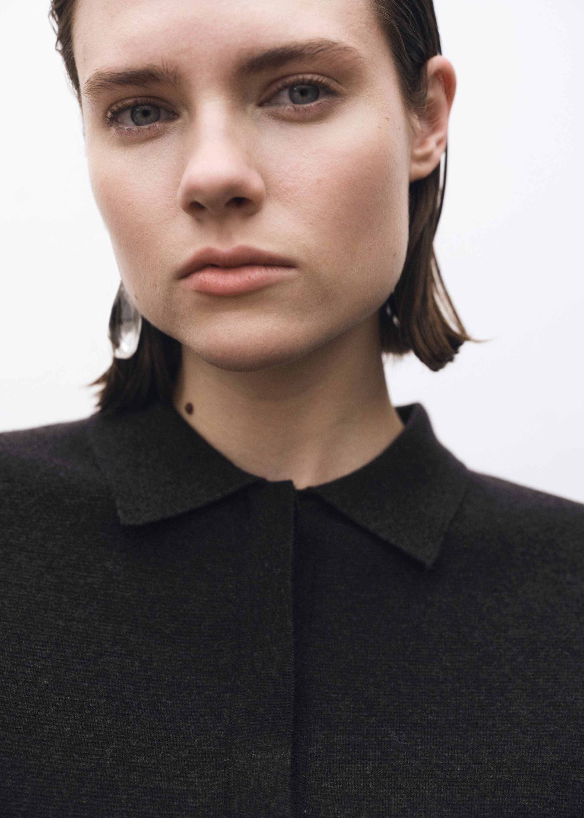 Pullover aus Wollgemisch mit Poloshirtkragen - Detail des Artikels 1