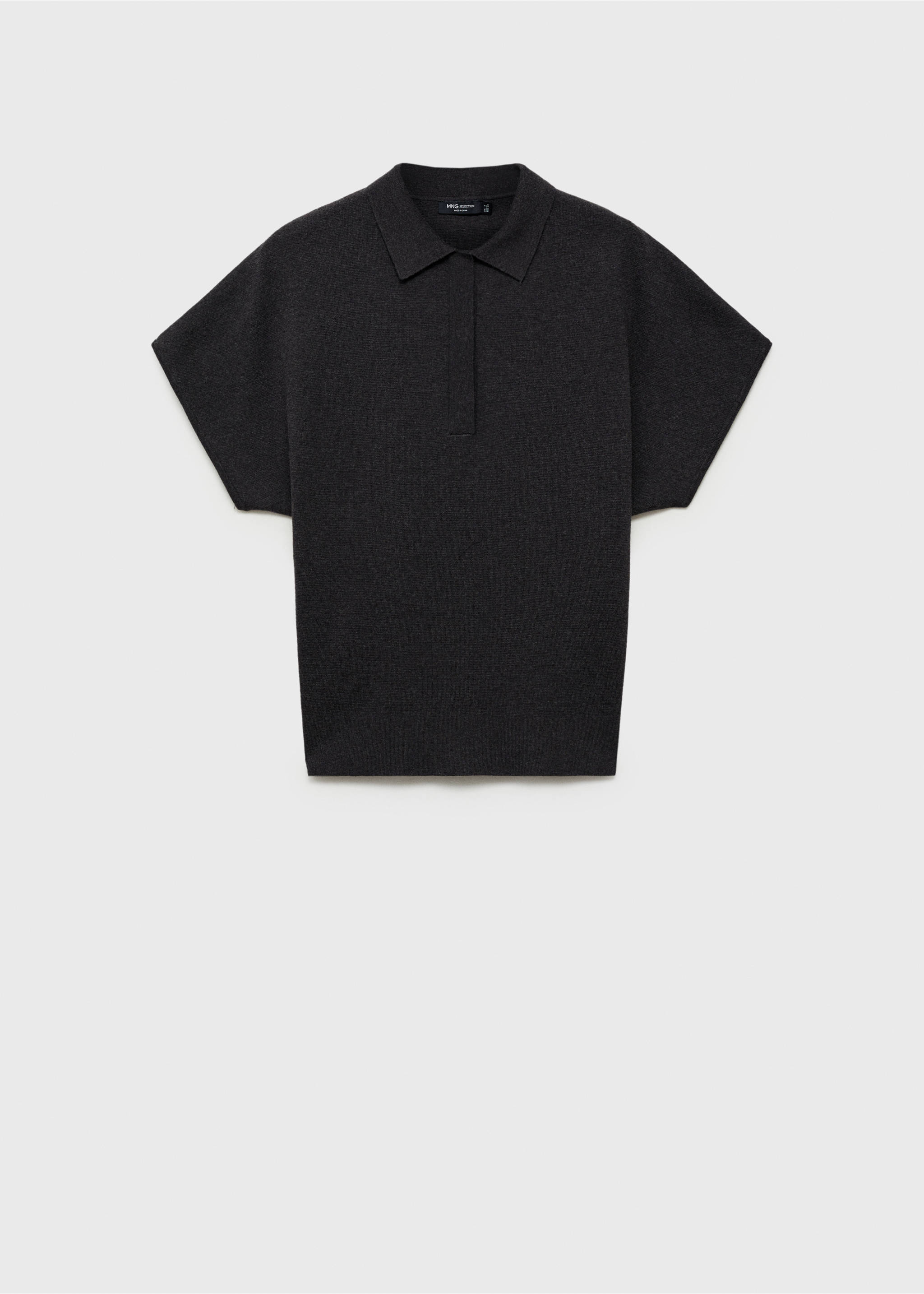 Pullover aus Wollgemisch mit Poloshirtkragen - Artikel ohne Model, Anthrazit. Ref: 87084087-00.