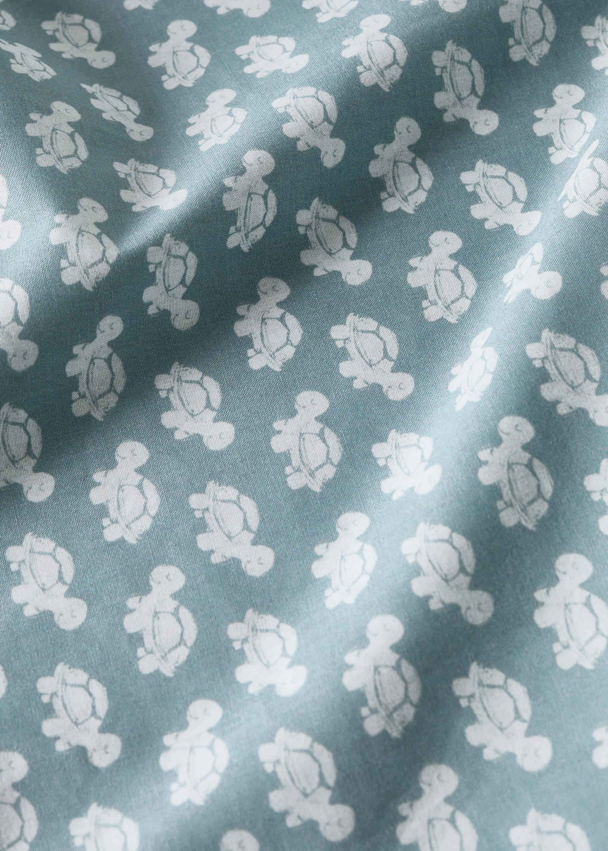 Cotton percale reversible duvet cover for cot - Details of the article 2