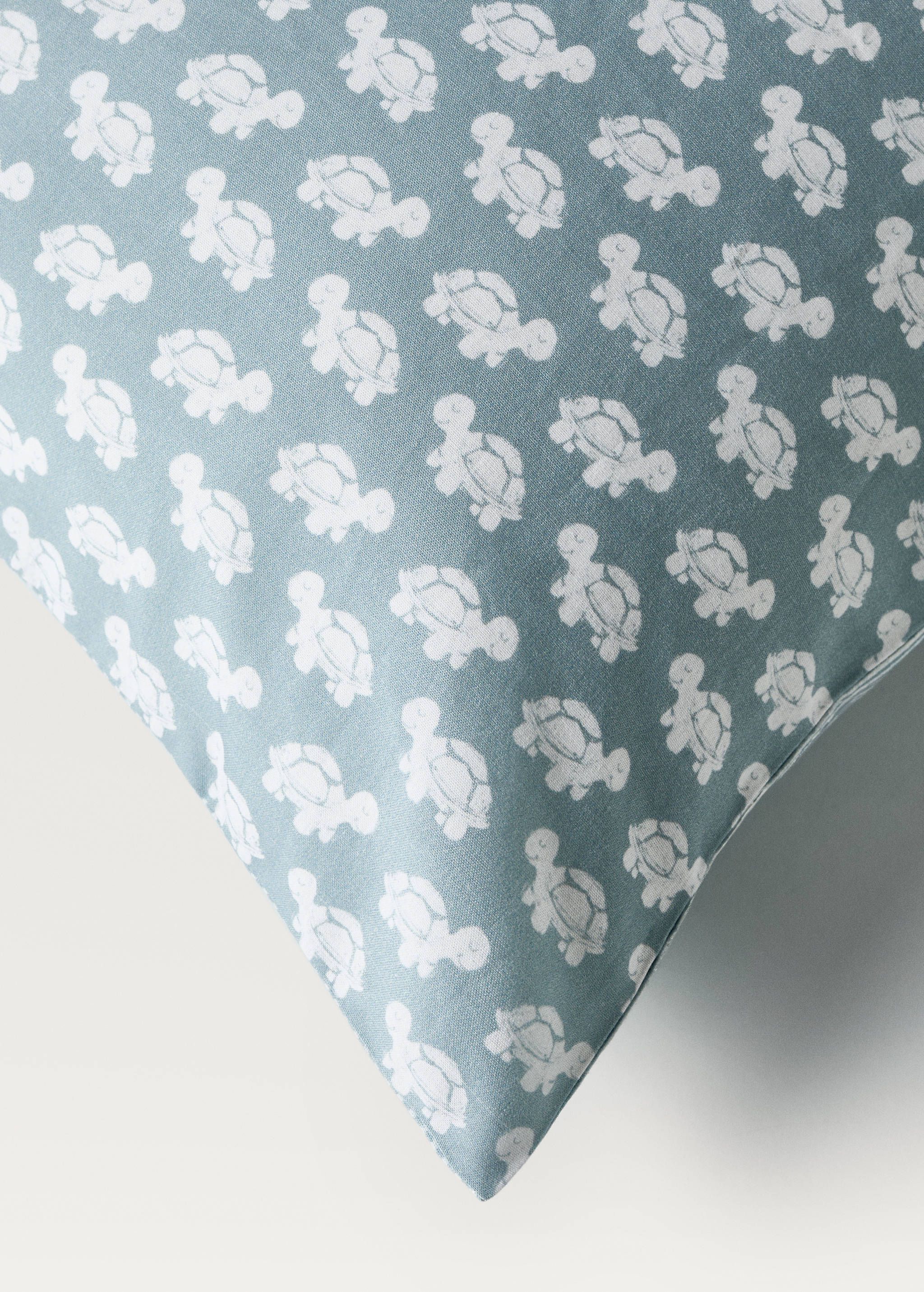 Cotton percale reversible duvet cover for cot - Details of the article 4