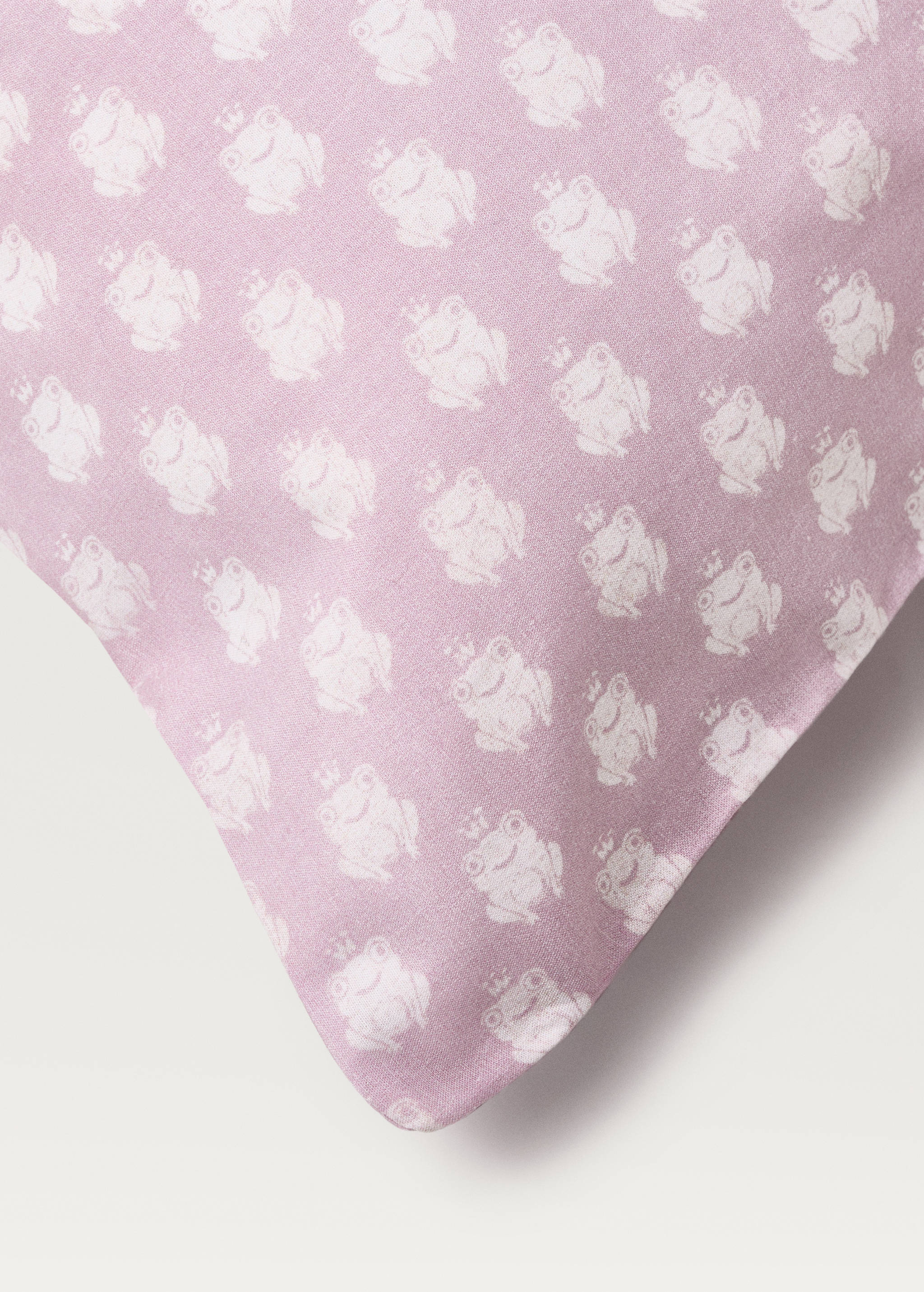 Cotton percale reversible duvet cover for cot - Details of the article 4