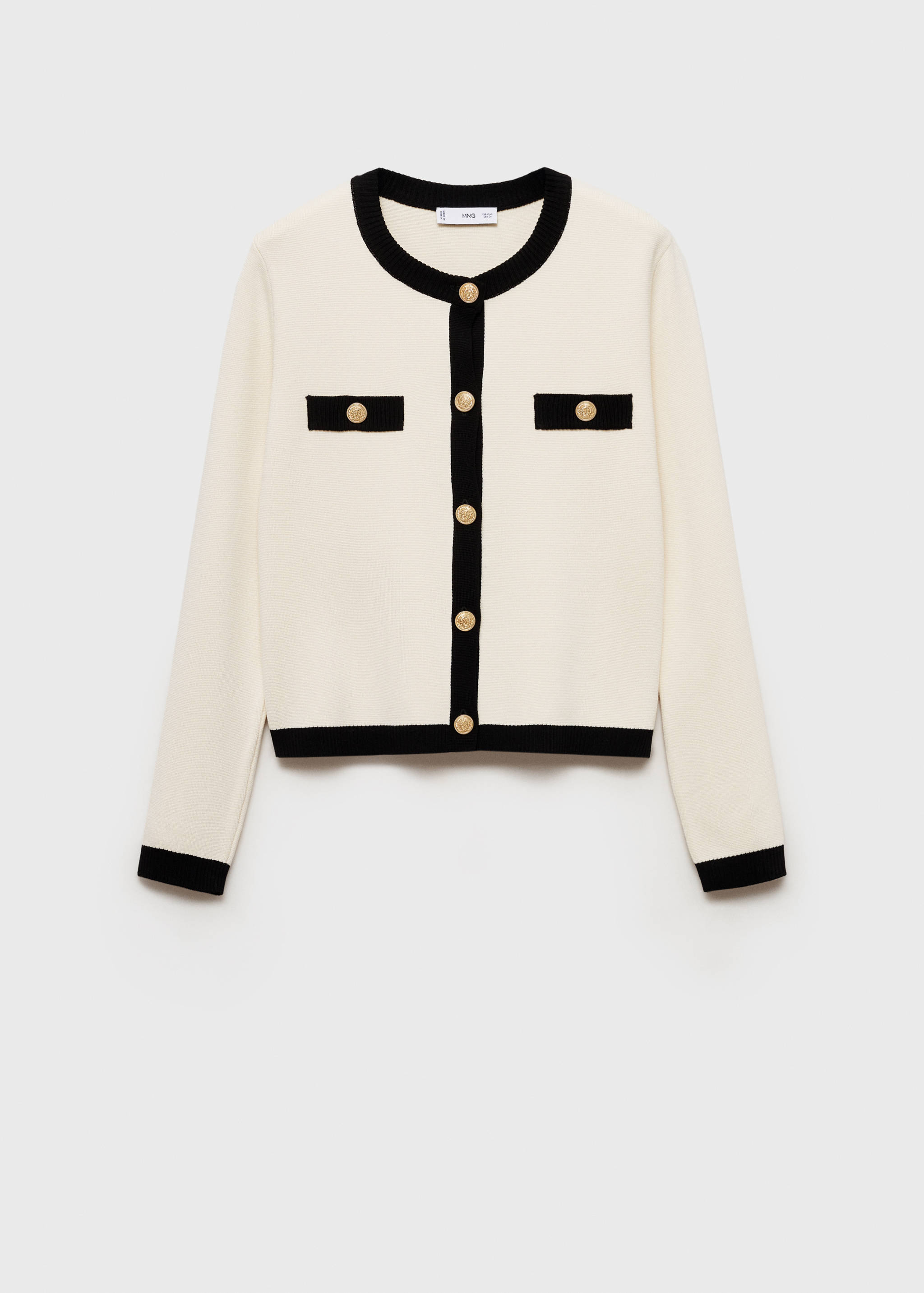 Knitted jacket with jewel buttons - Article without model