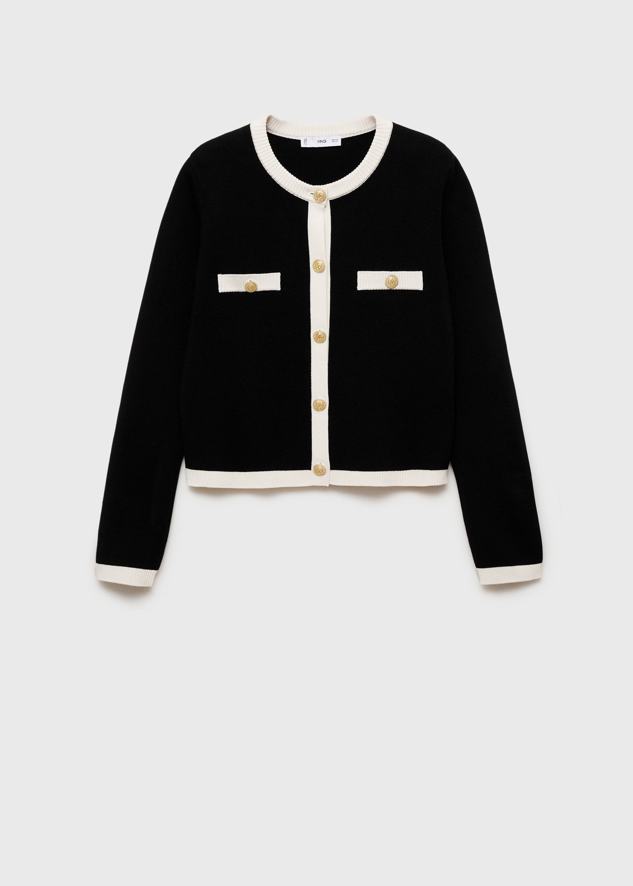 Knitted jacket with jewel buttons - Article without model