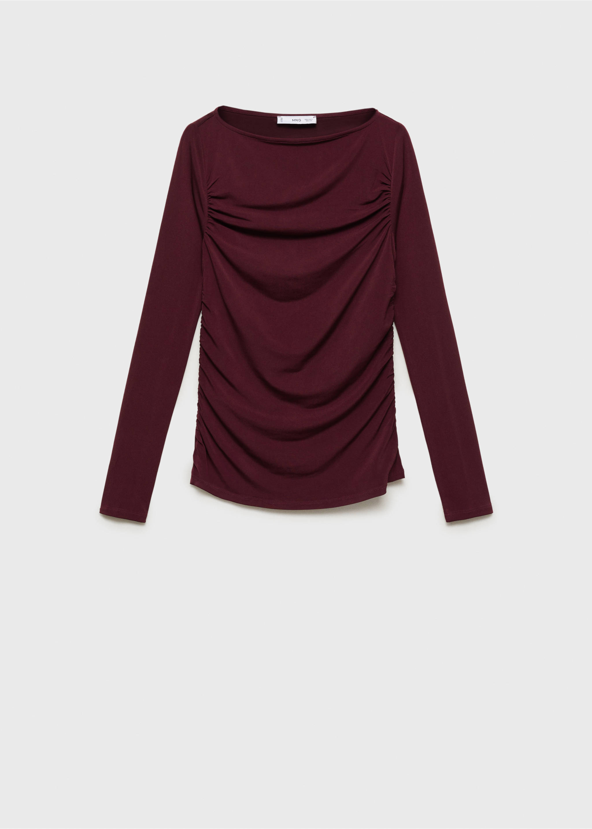 Nařasená přiléhavá košile - Zboží bez modelu, Červené víno. Ref: 87084091-00.