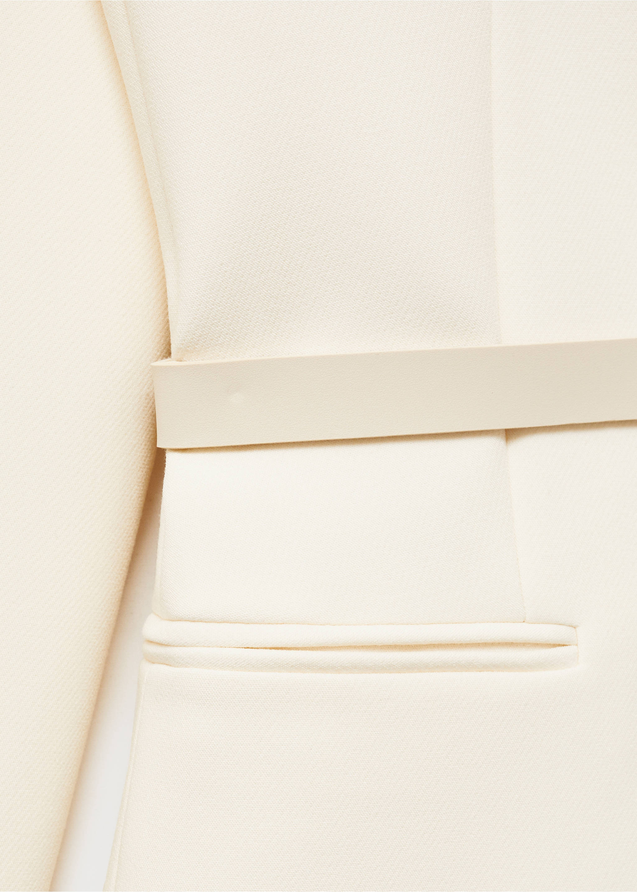 Strukturerad blazer med bälte - Detaljer om artikeln 0, Rå. Ref: 87084093-00.