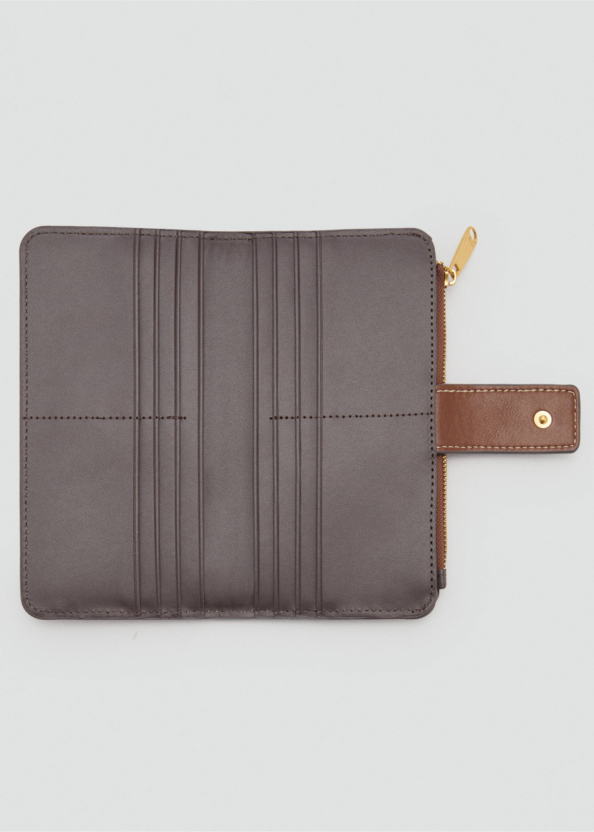 Brieftasche mit Logo-Print - Detail des Artikels 1, Mittelbraun. Ref: 87084094-00.