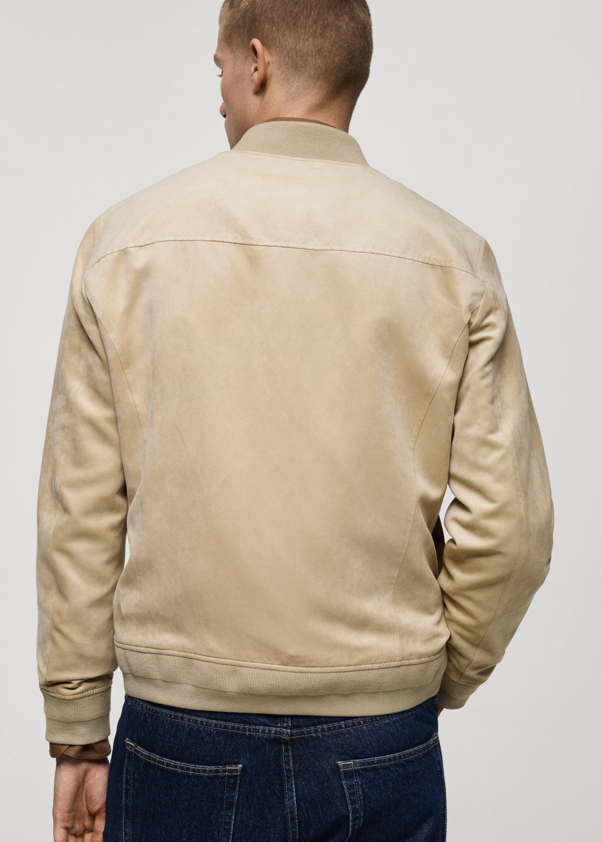 Blouson bomber imitation daim - Verso de l’article