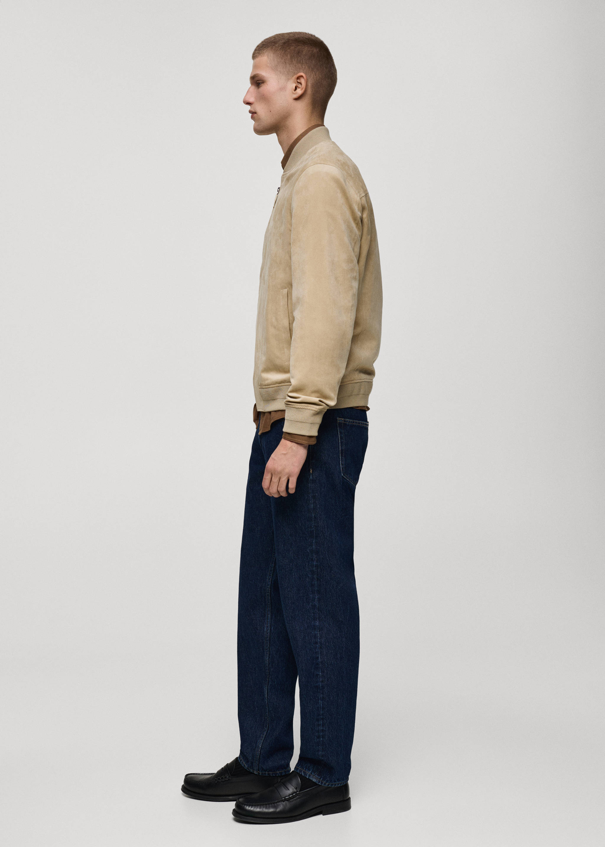 Blouson bomber imitation daim - Détail de l'article 2