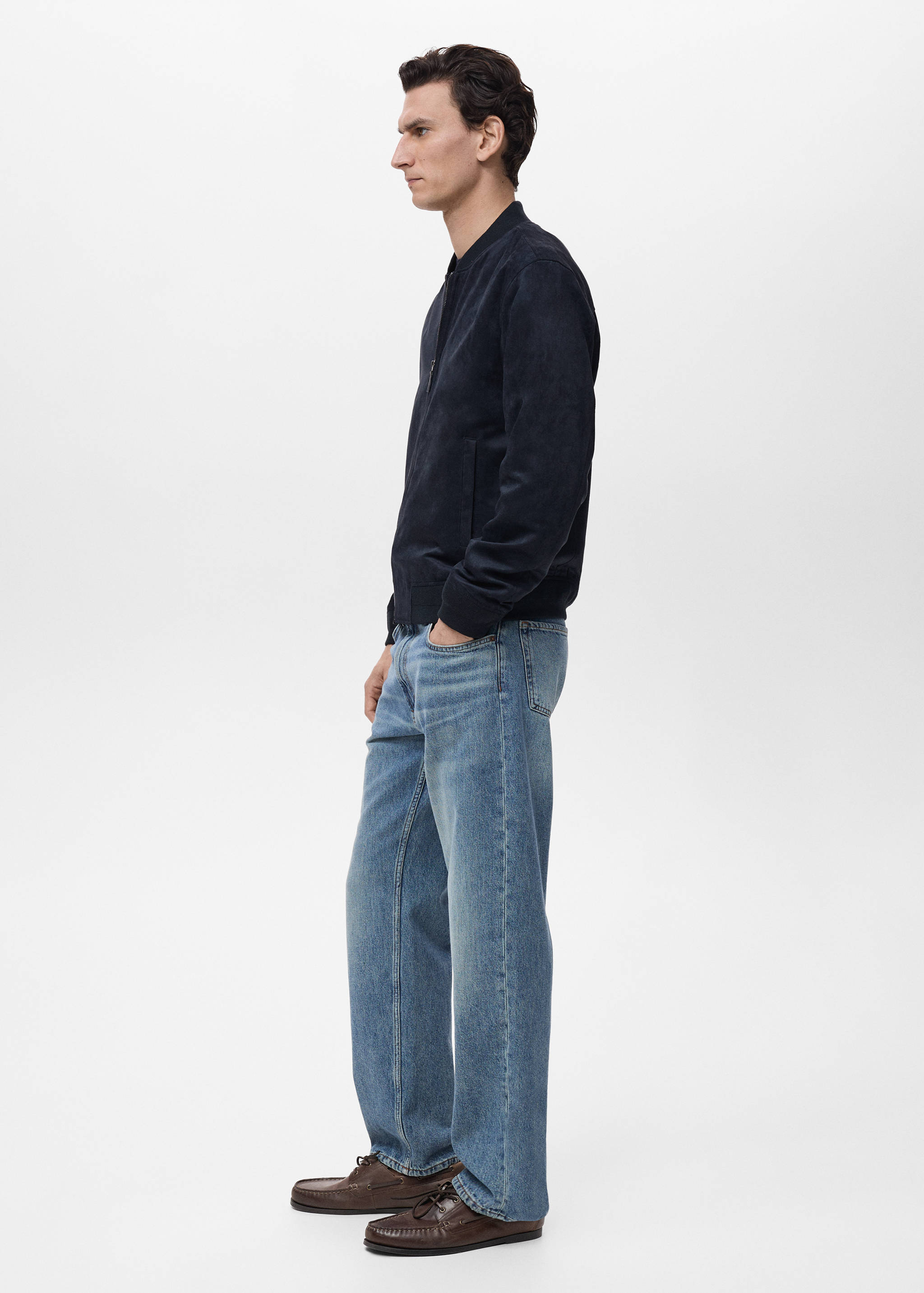 Blouson bomber imitation daim - Détail de l'article 5