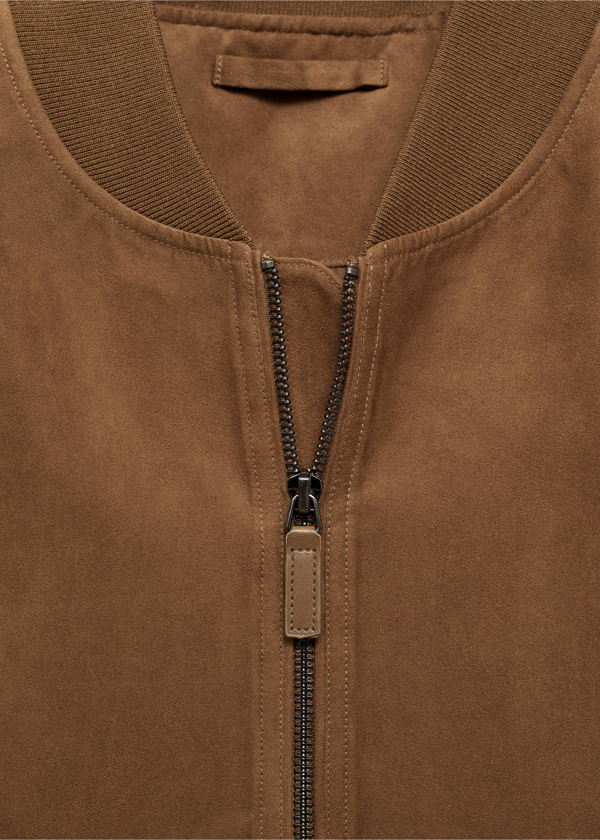 Cazadora bomber efecto ante - Detalle del artículo 8, Cognac. Ref: 87084386-00.