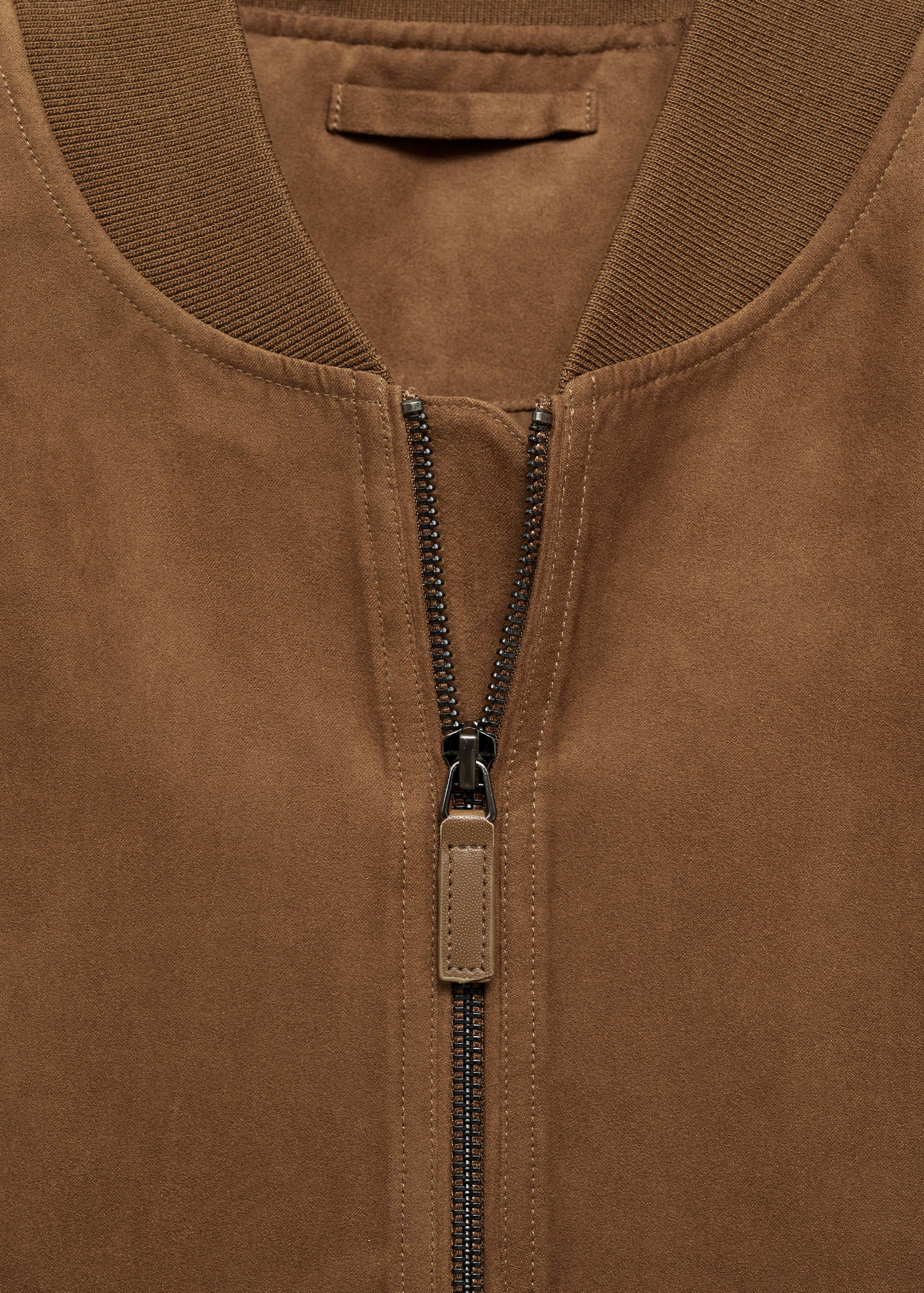 Suede-effect bomber jacket - Details of the article 8