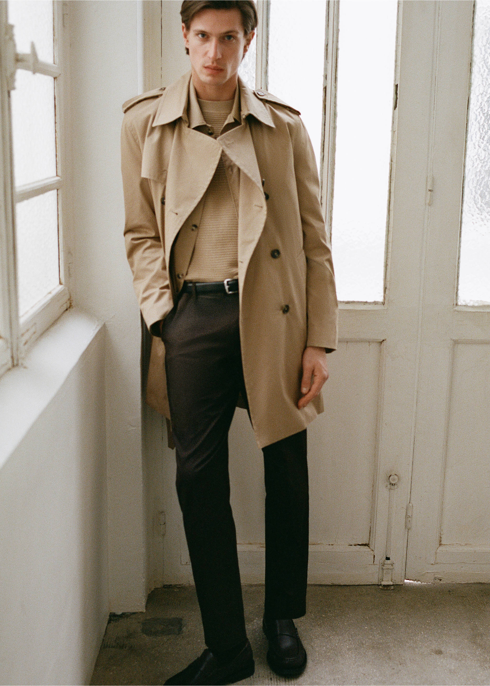 Trench ceinturerésistant à l’eau - Détail de l'article 3, Marron moyen. Ref: 87084387-00.