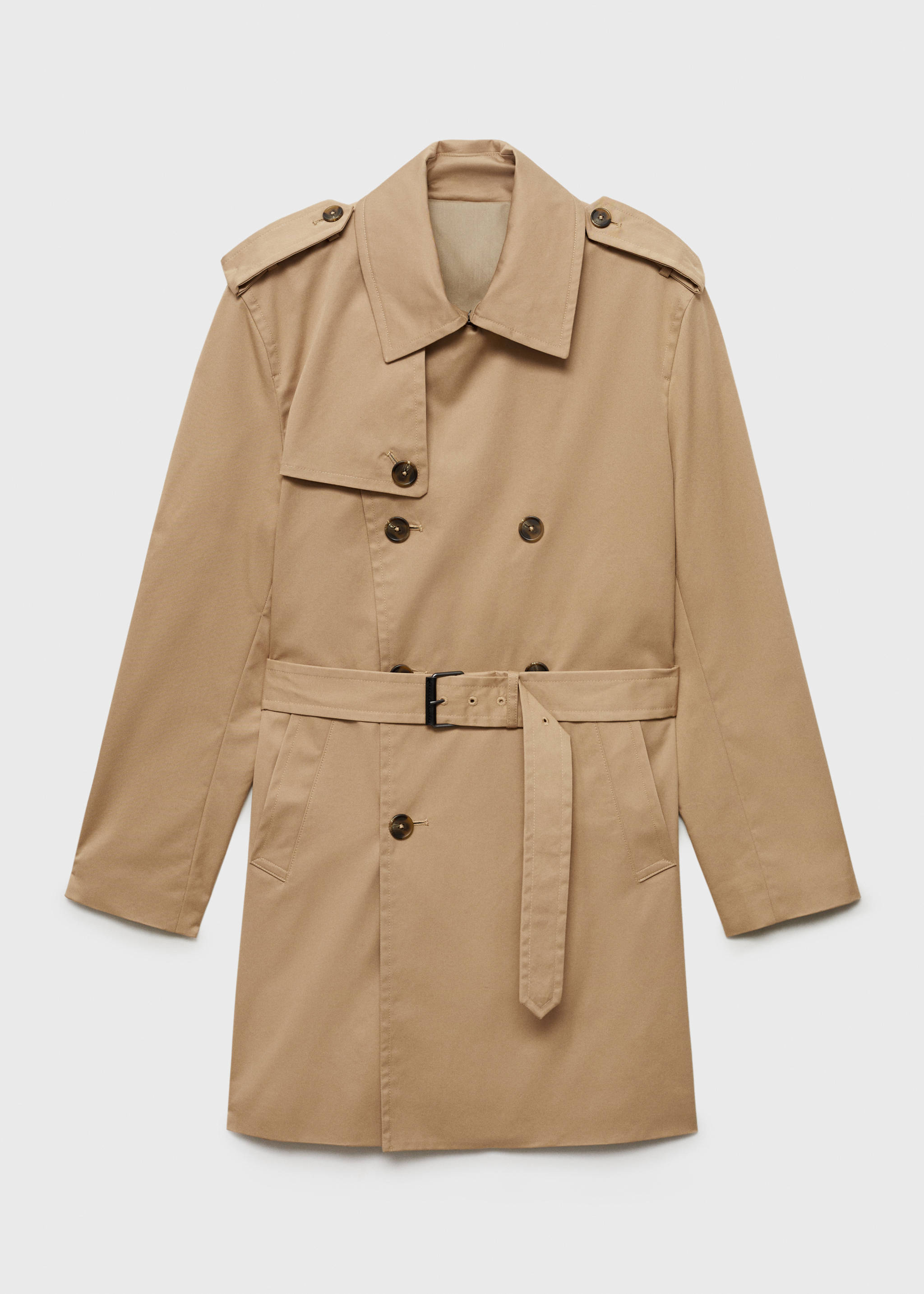 Vattenavvisande trenchcoat med skärp - Artikel utan modell