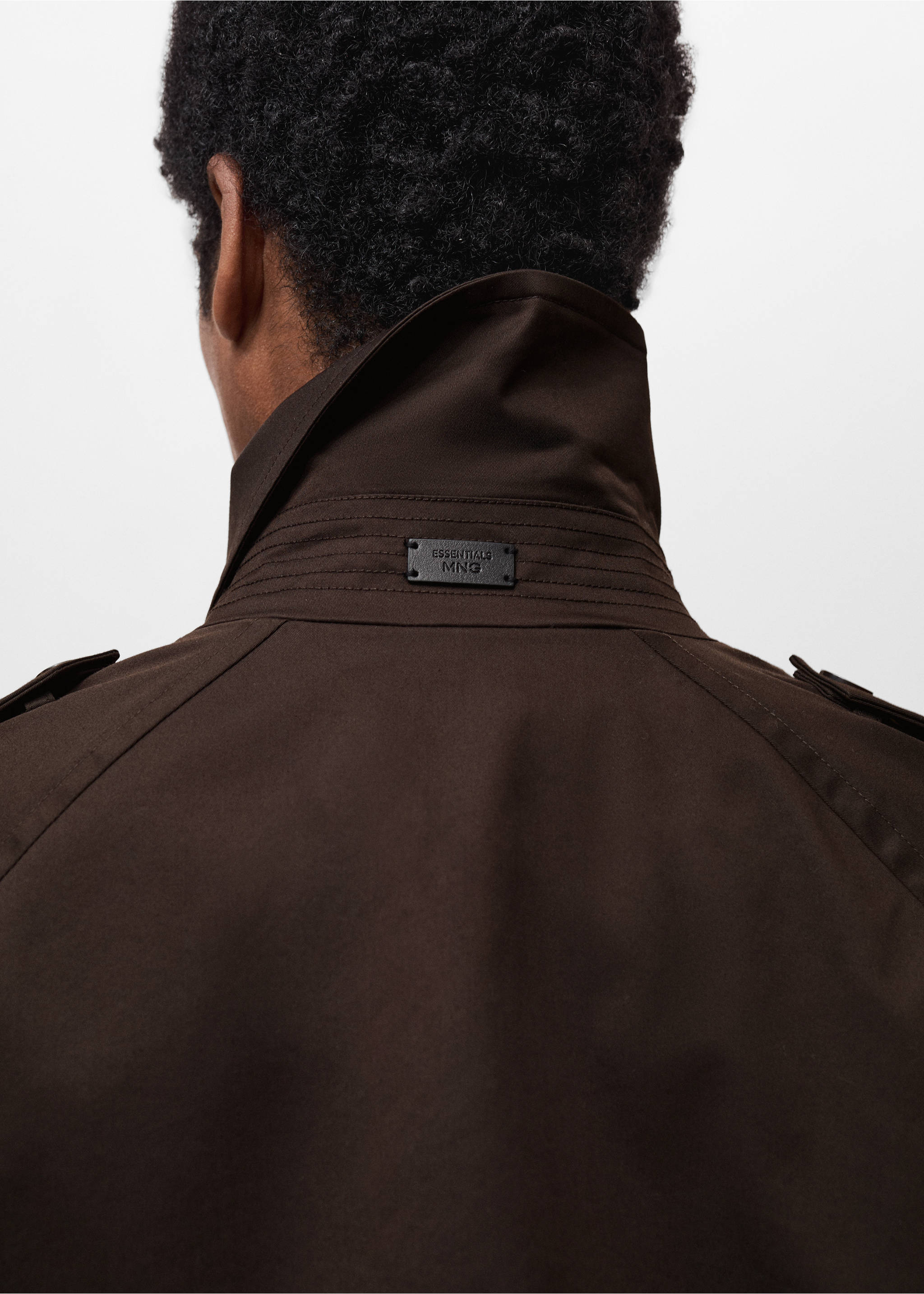 Καμπαρντίνα ζώνη water repellent - Λεπτομέρεια του προϊόντος 3, Σοκολατί. Ref: 87084387-00.