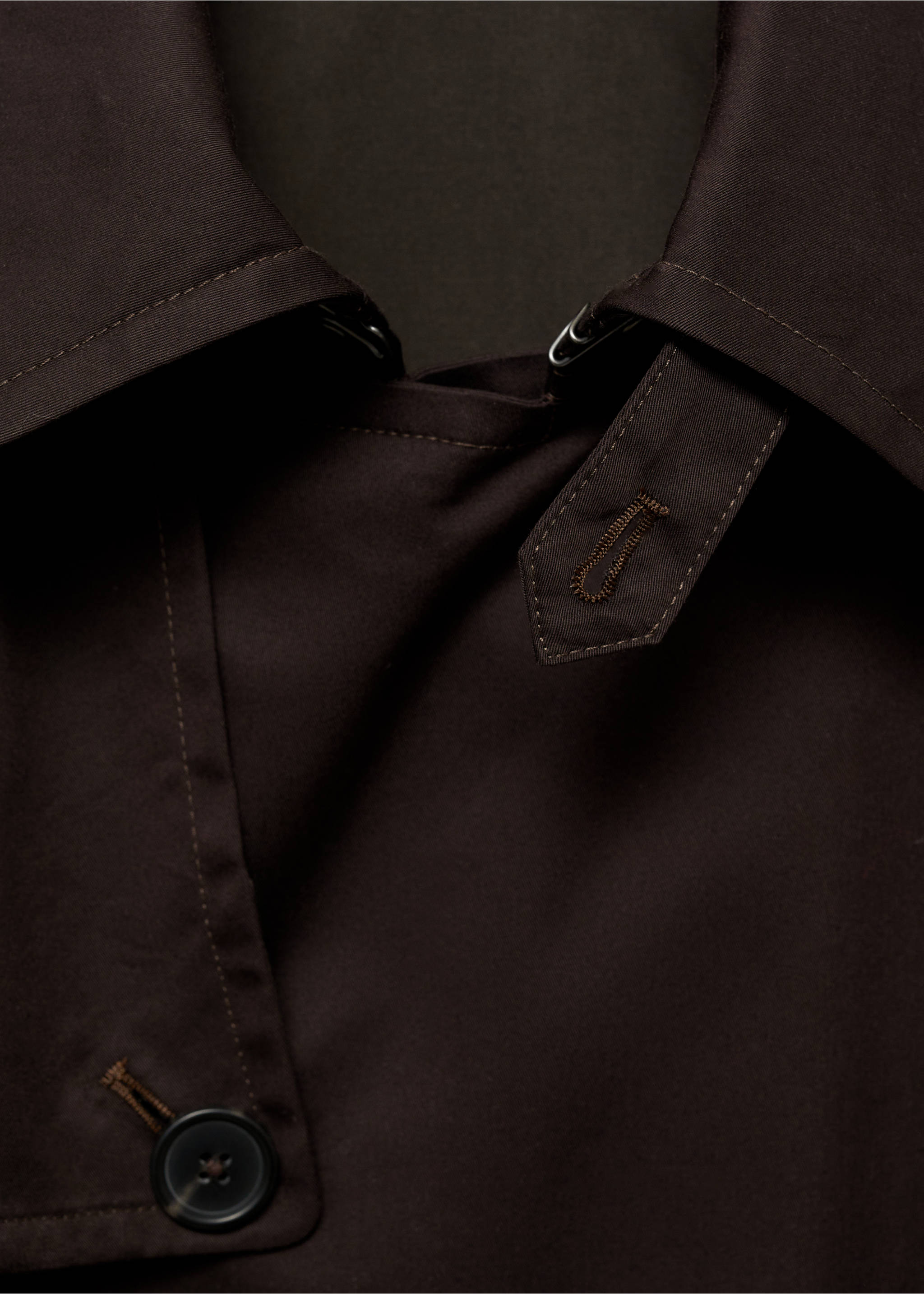 Καμπαρντίνα ζώνη water repellent - Λεπτομέρεια του προϊόντος 8, Σοκολατί. Ref: 87084387-00.