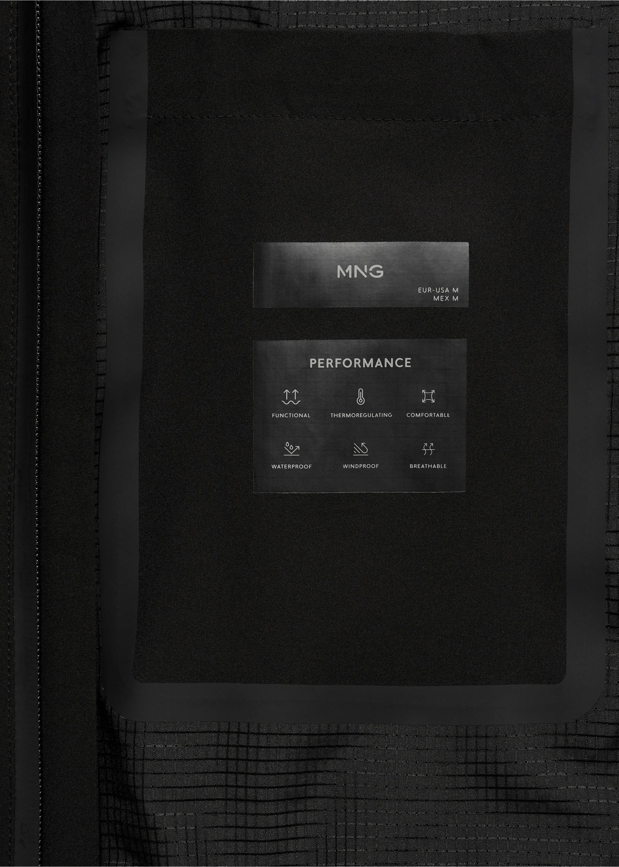 Geacă bomber impermeabilă cu tehnologia COOLMAX® - Detaliu al articolului 0, Negru. Ref: 87084388-00.