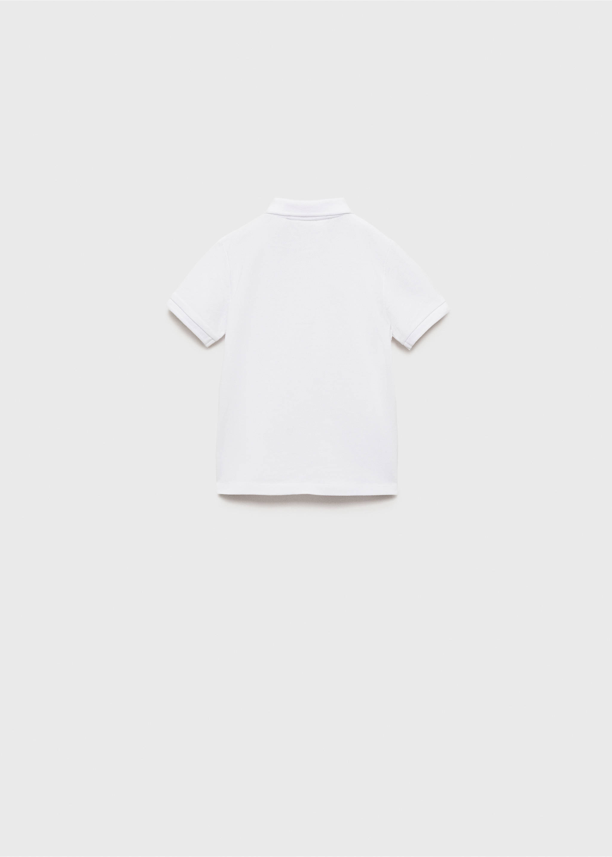 Short-sleeve knitted polo shirt - Reverse of the article, Off White. Ref: 87084390-00.