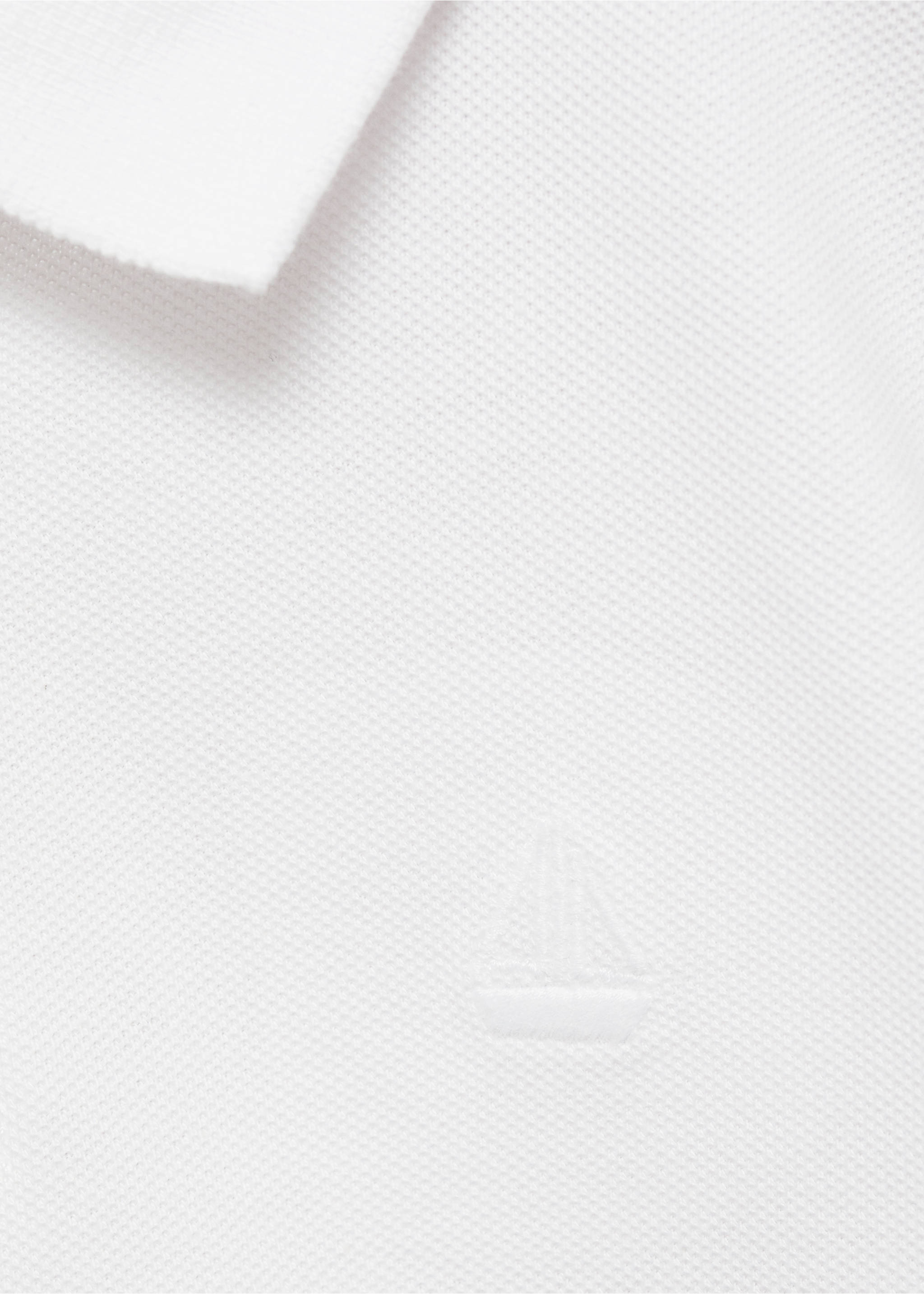Short-sleeve knitted polo shirt - Details of the article 0, Off White. Ref: 87084390-00.