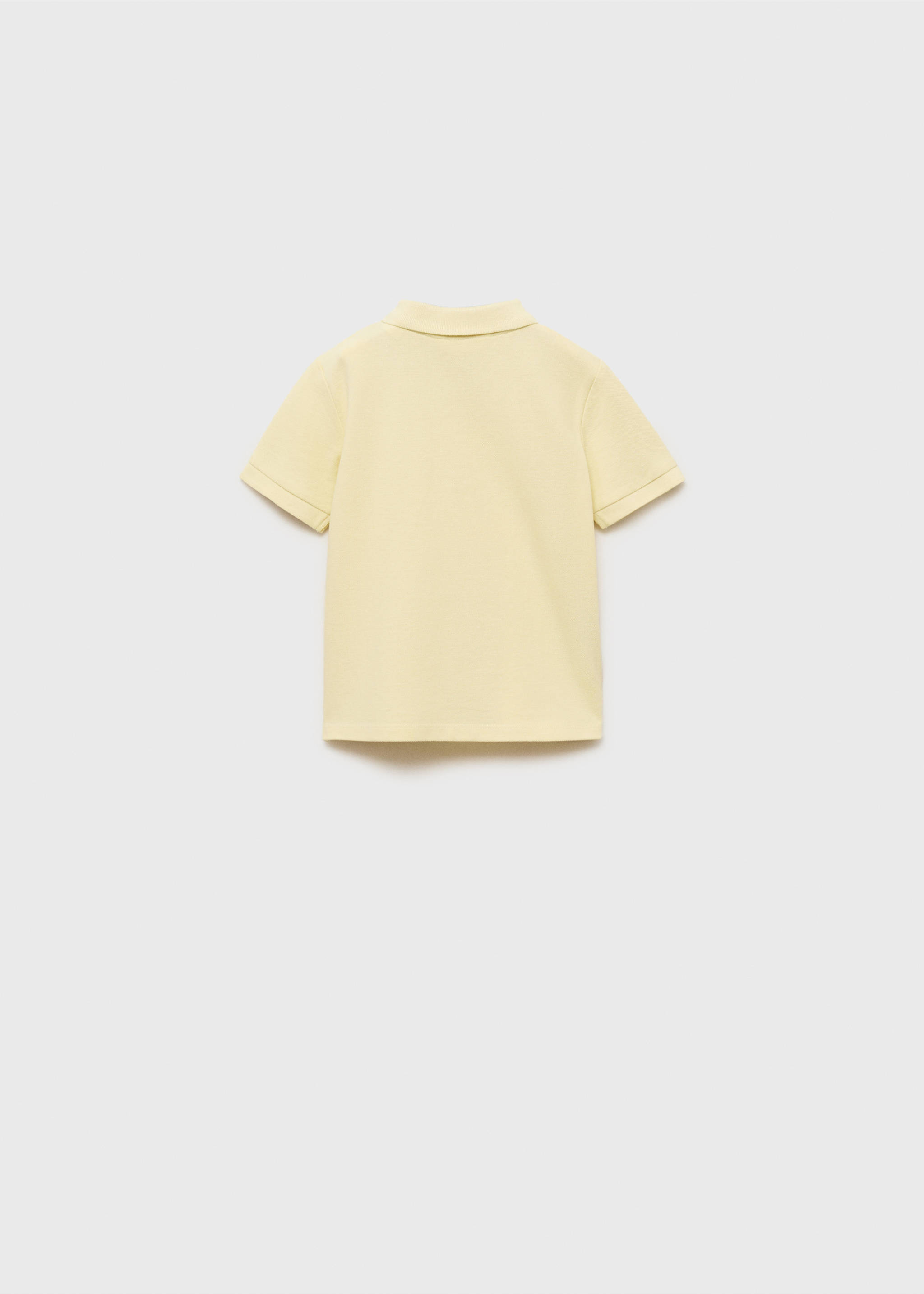 Polo maille manches courtes - Verso de l’article, Jaune pastel. Ref: 87084390-00.