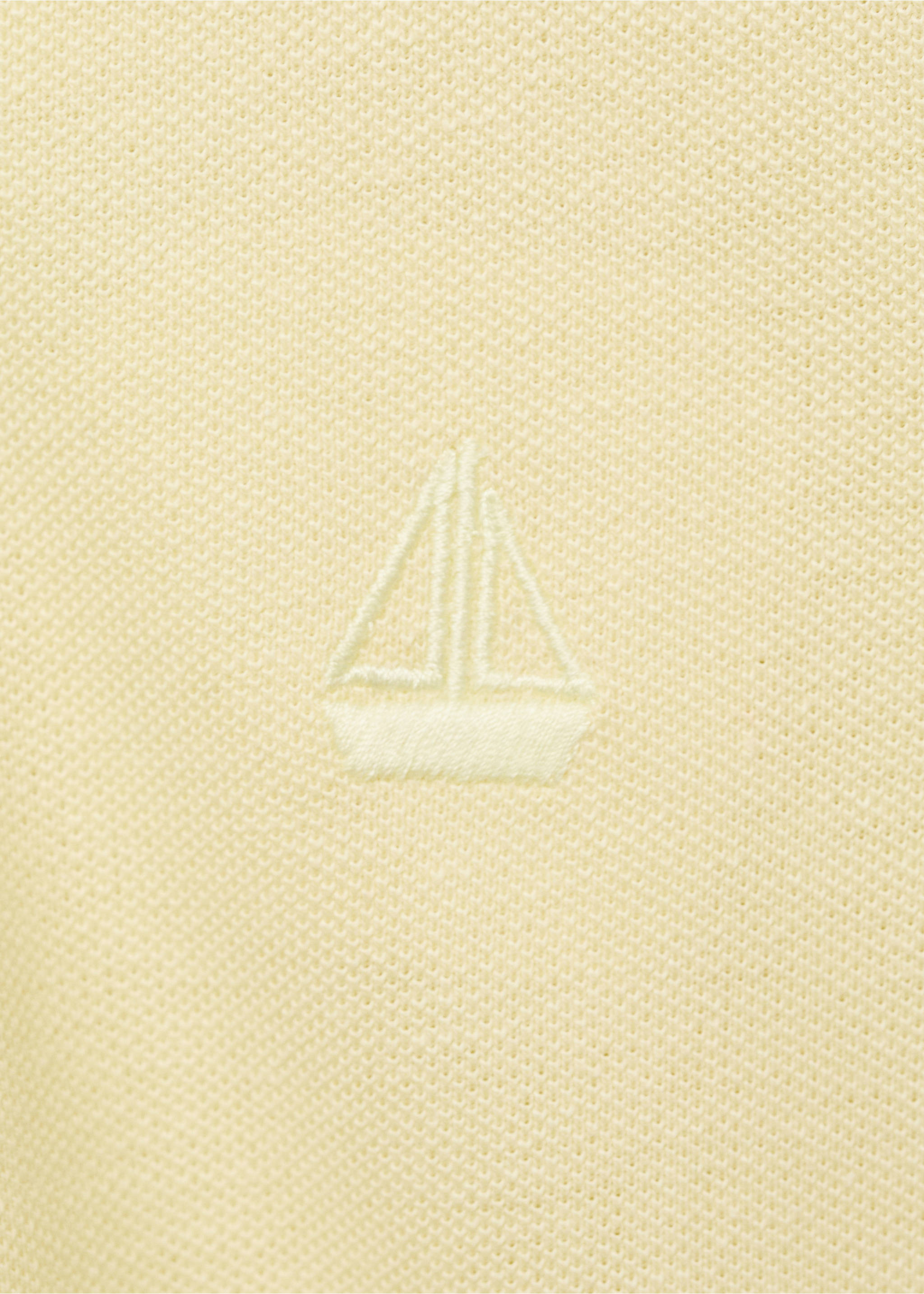 Polo maille manches courtes - Détail de l'article 0, Jaune pastel. Ref: 87084390-00.