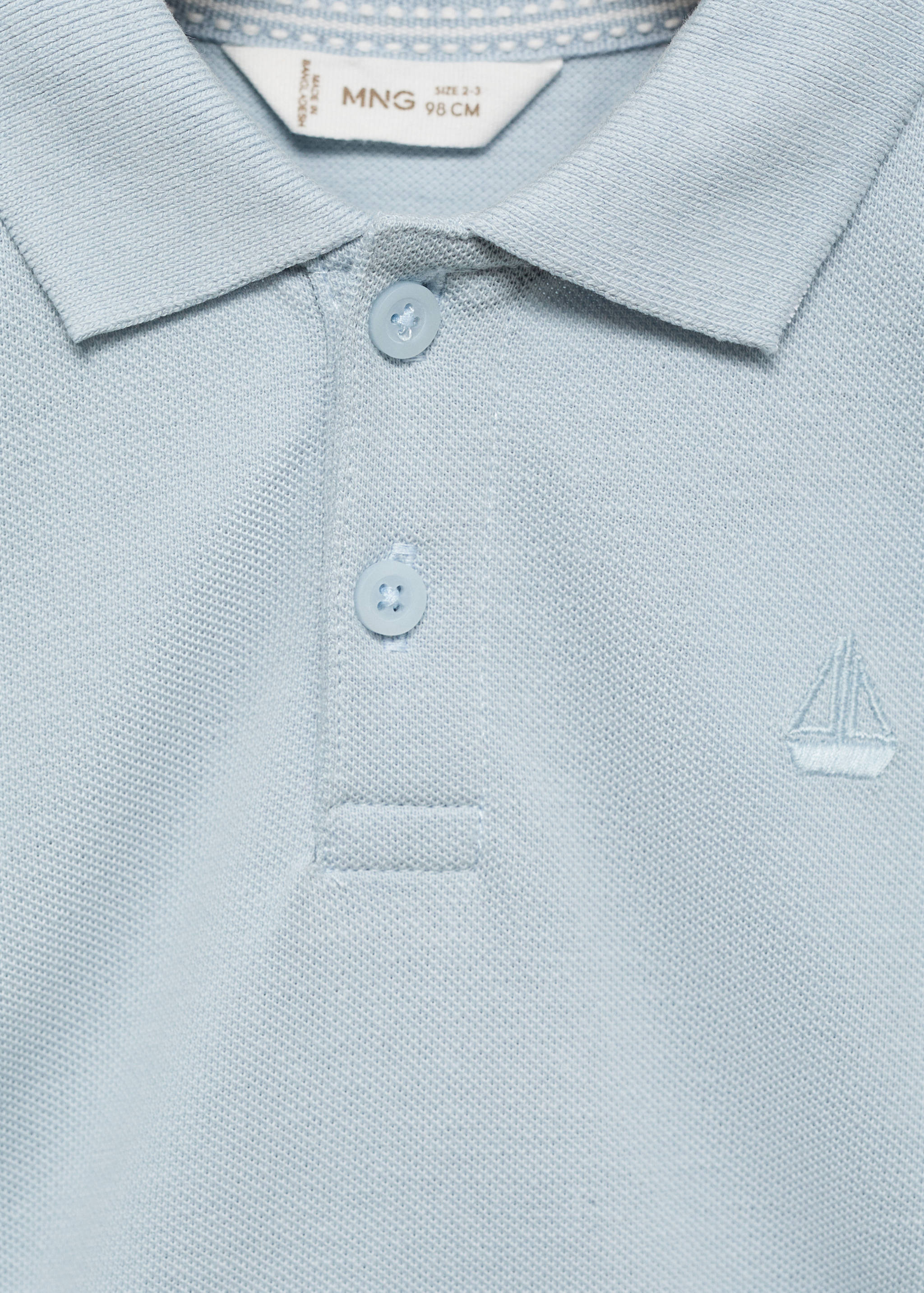 Short-sleeve knitted polo shirt - Details of the article 8