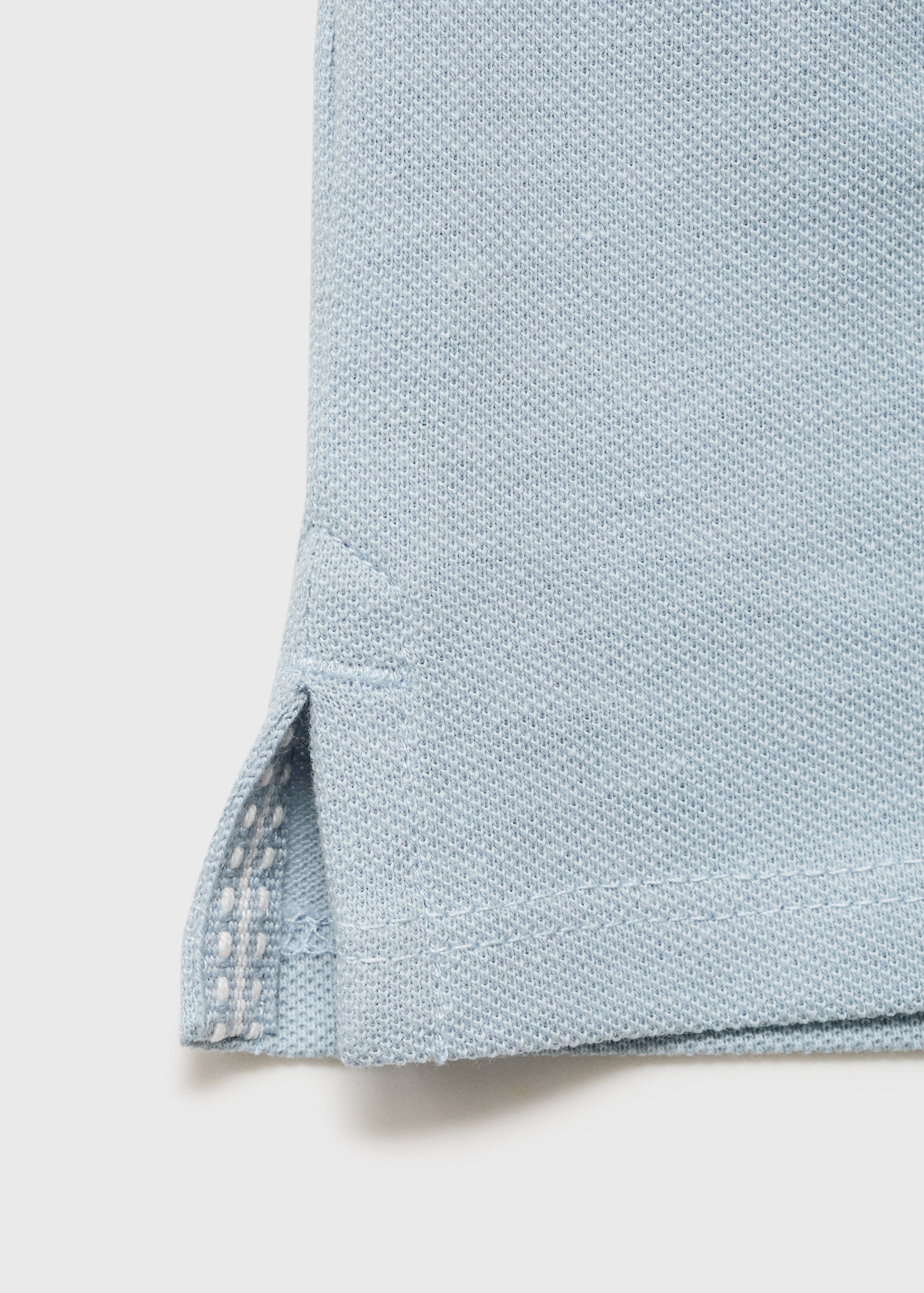 Short-sleeve knitted polo shirt - Details of the article 0