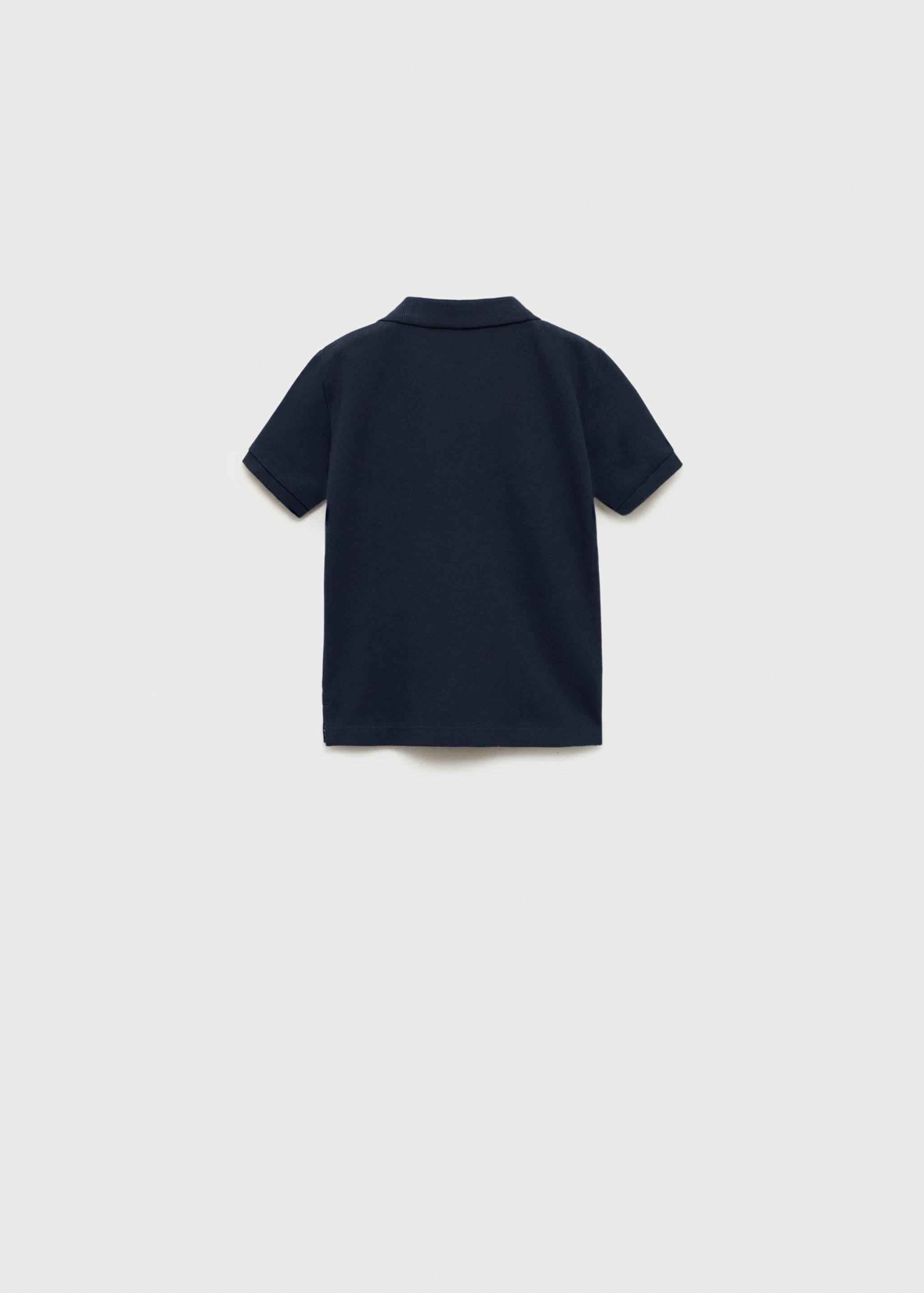 Short-sleeve knitted polo shirt - Reverse of the article