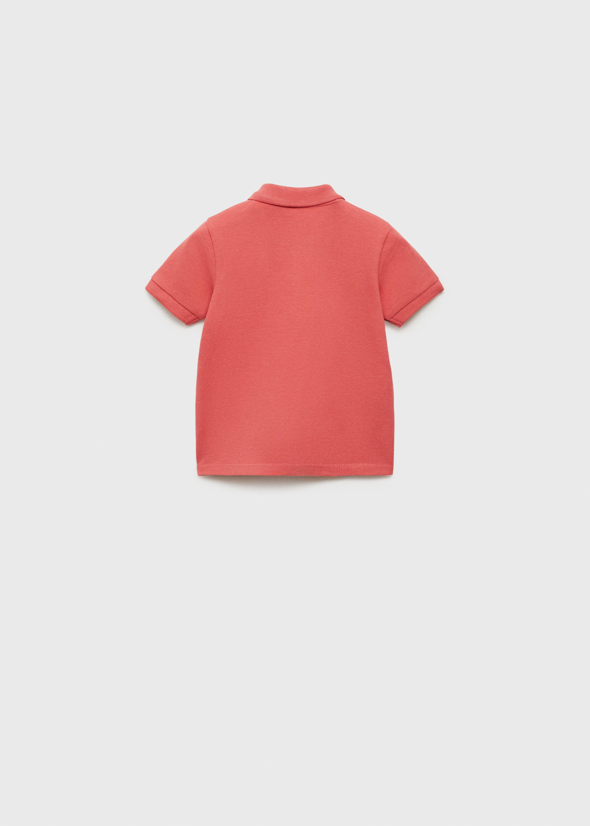 Short-sleeve knitted polo shirt - Reverse of the article