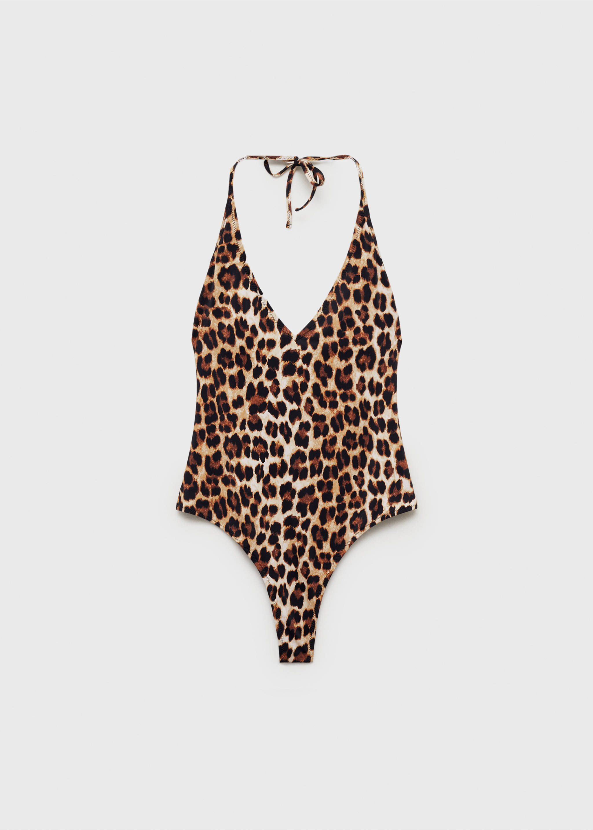 V-neck swimsuit - Article without model, Brown. Ref: 87084392-00.