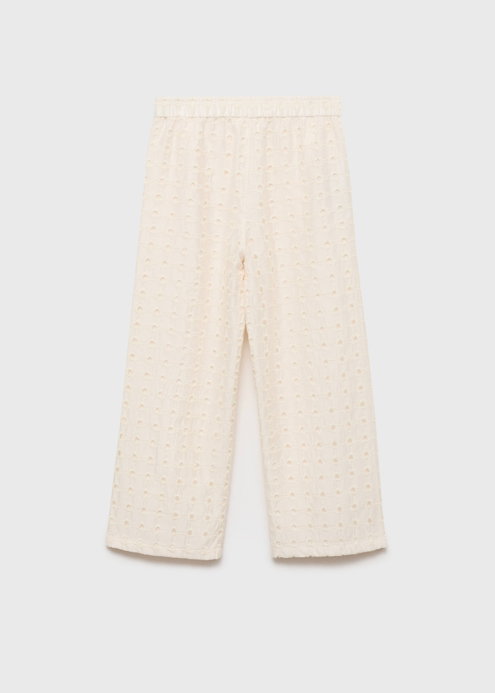 Swiss embroidered culotte trousers - Reverse of the article