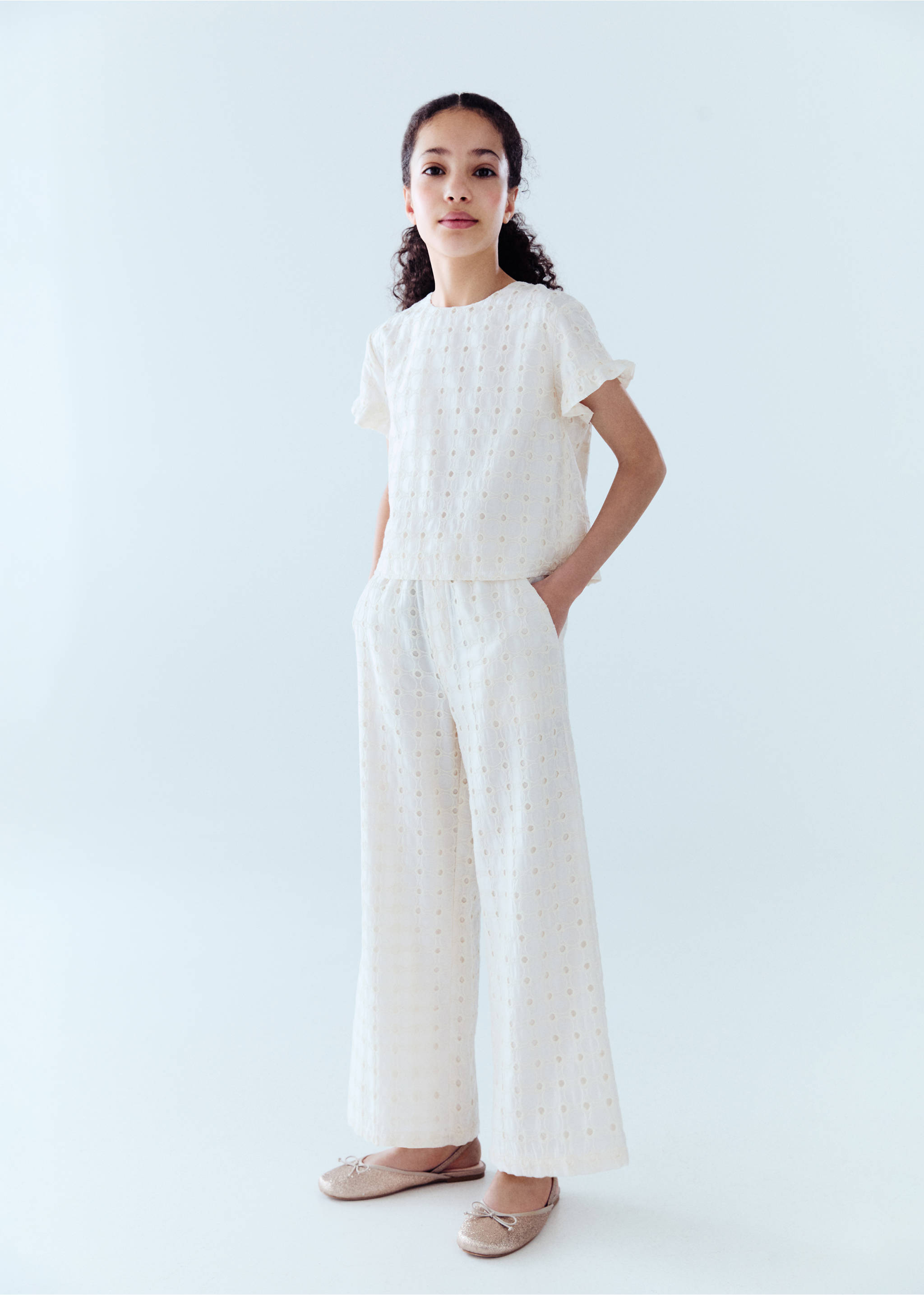 Culotte mit Broderie Anglaise - Detail des Artikels 5, Ecru. Ref: 87084393-00.