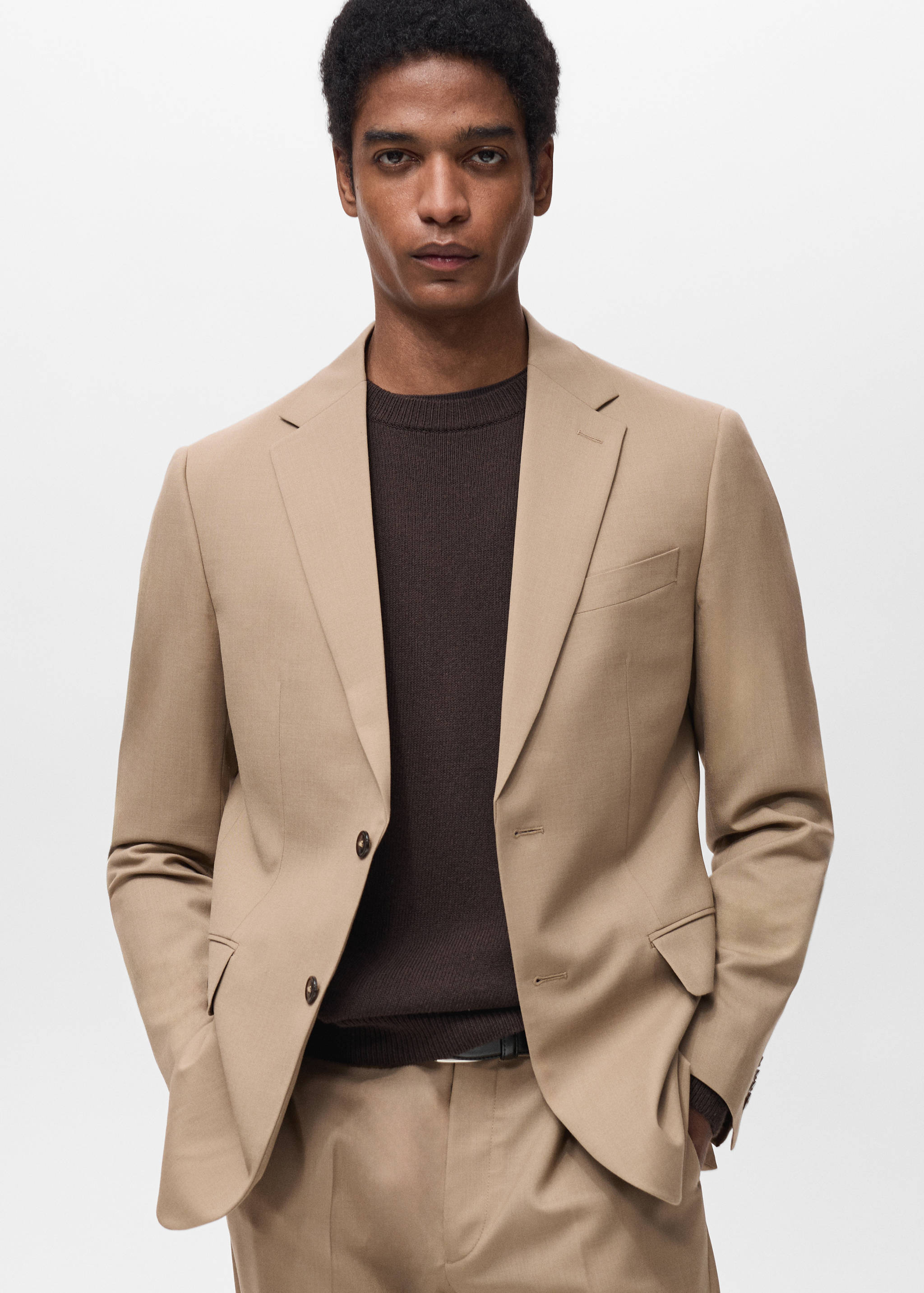 Veste costume Turin 100 % laine vierge - Plan moyen