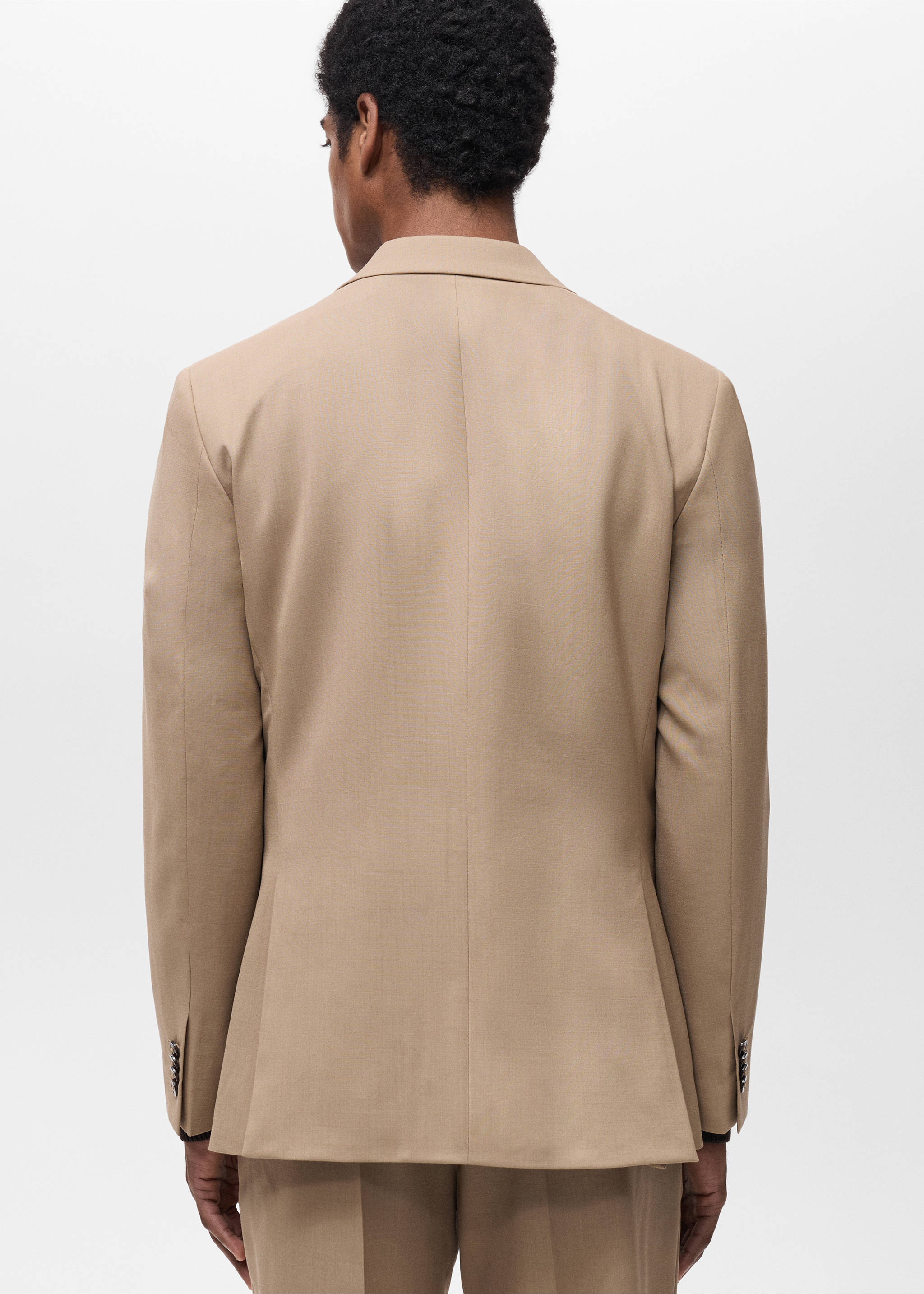 Sakko Turín aus 100 % Schurwolle - Rückseite des Artikels, Beige. Ref: 87084396-00.