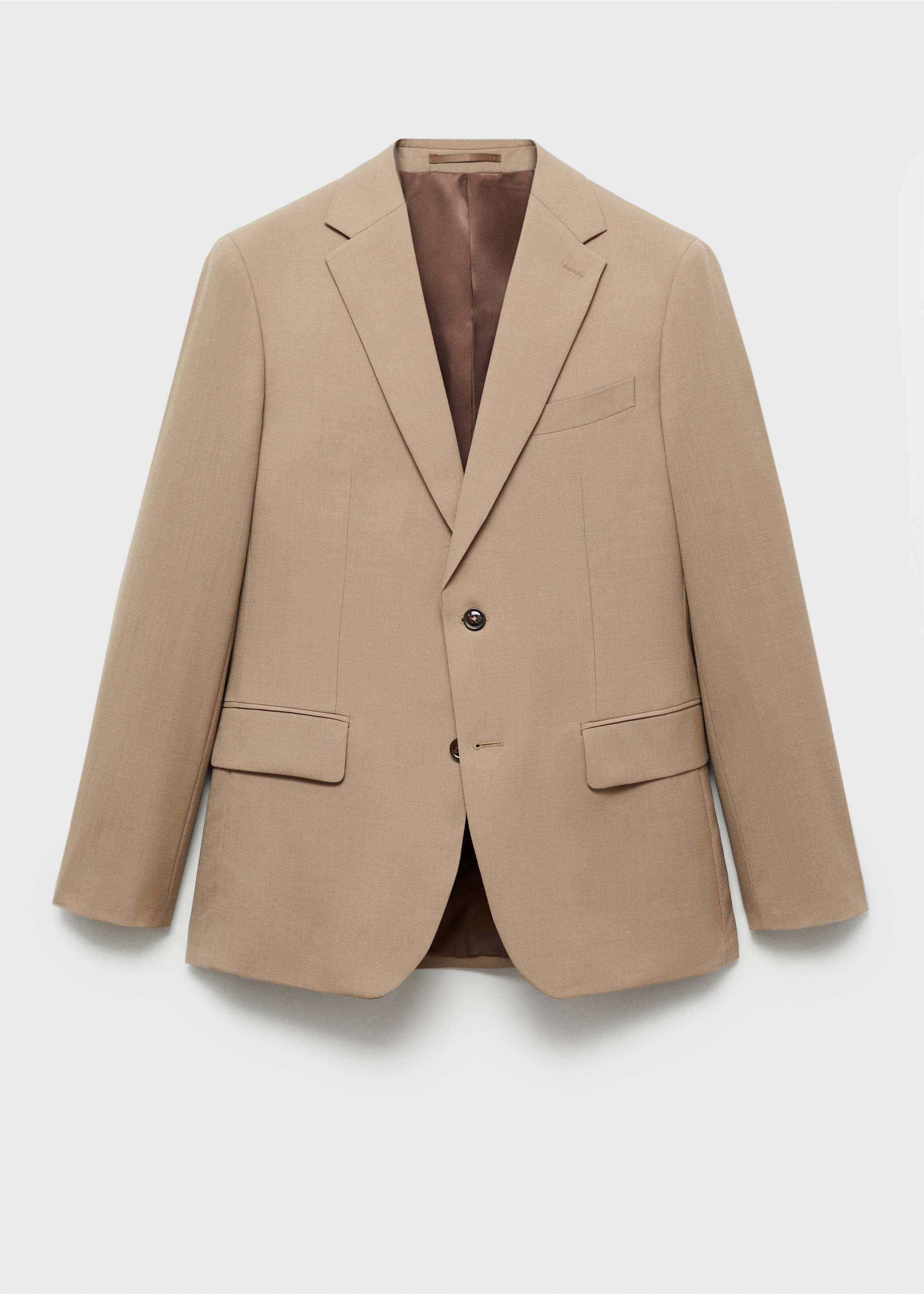 Veste costume Turin 100 % laine vierge - Article sans modèle, Beige. Ref: 87084396-00.