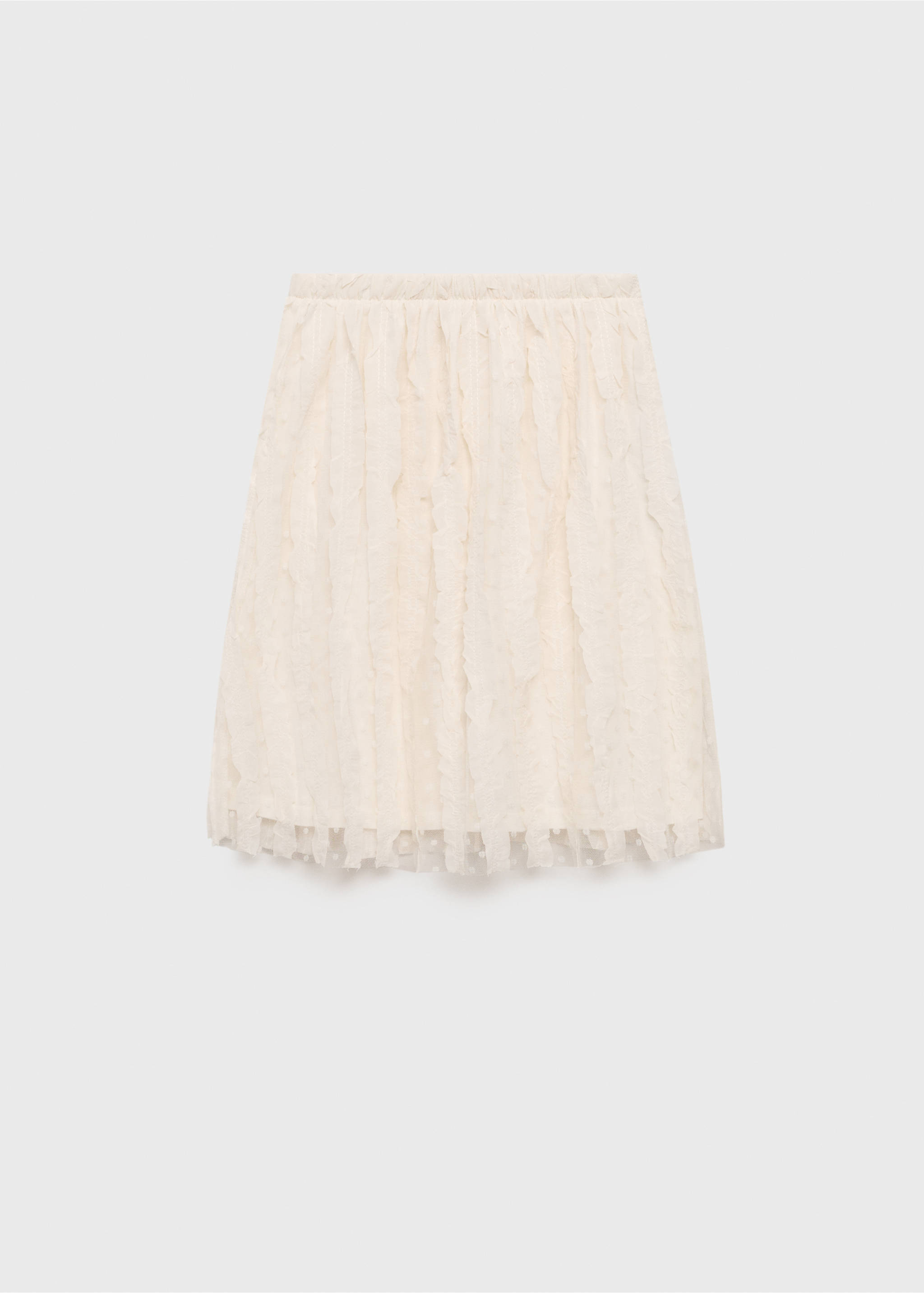 Contrast panels tulle skirt - Reverse of the article, Ecru. Ref: 87084401-00.