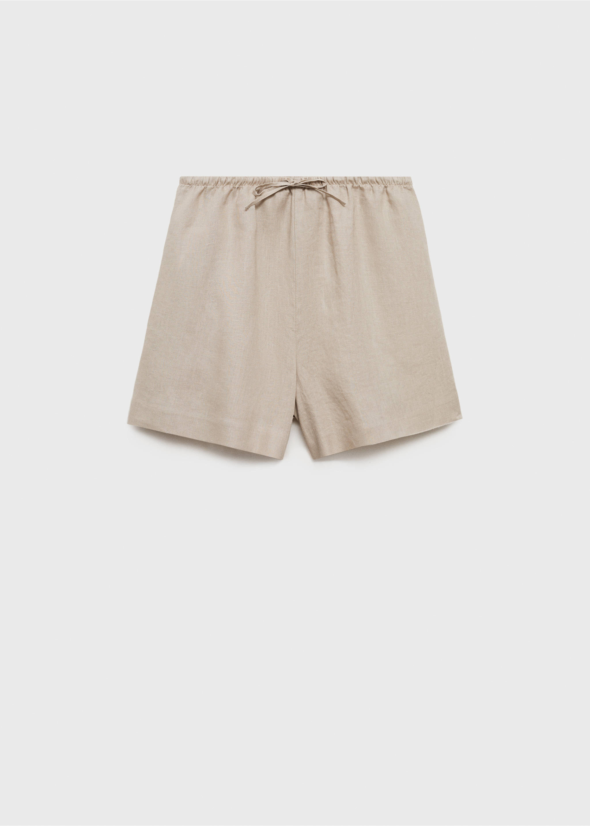 Leinen-Shorts - Artikel ohne Model, Sandfarben. Ref: 87084403-00.