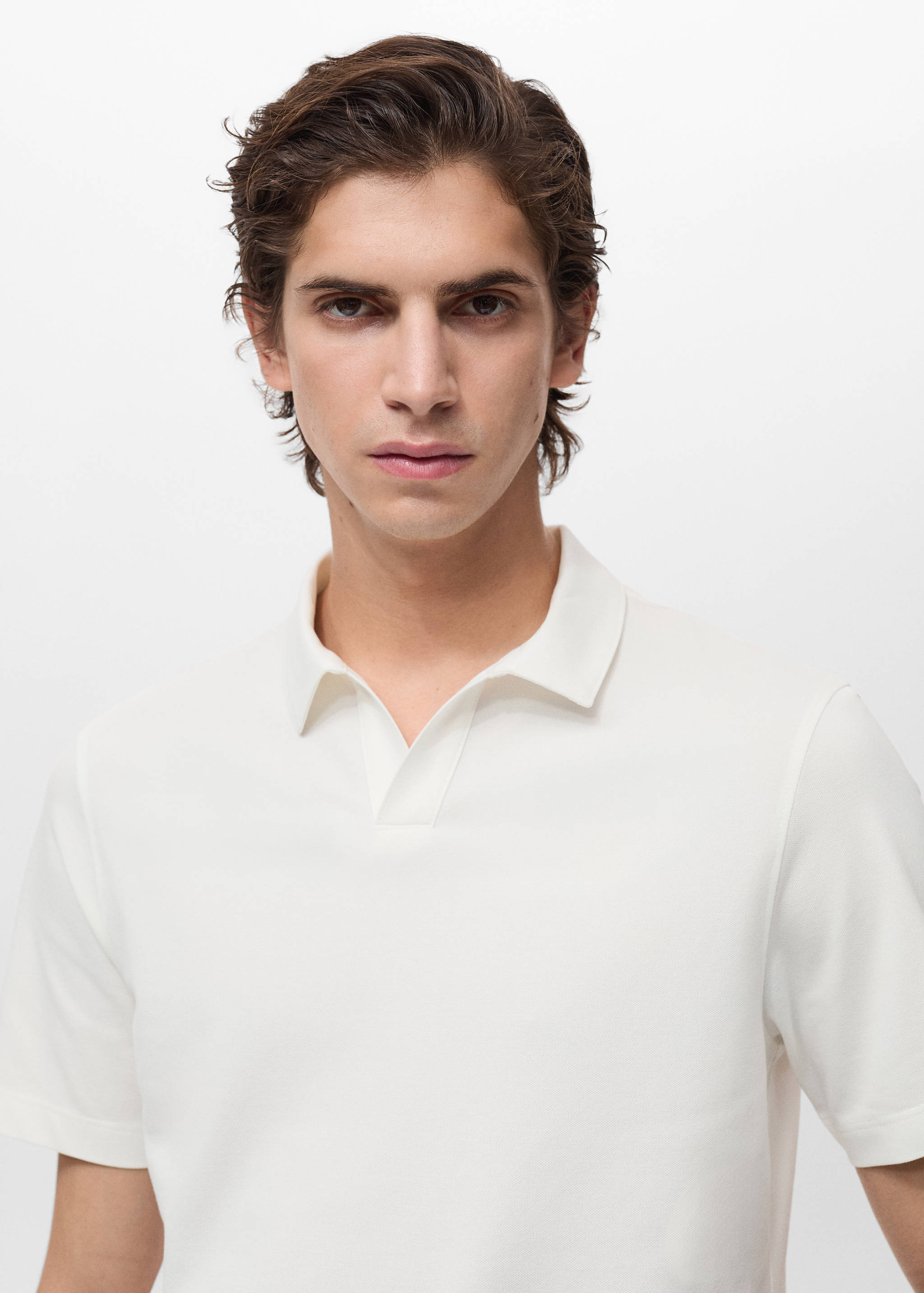 Slim fit polo majica od pamučnog pikea - Detalji artikla 1