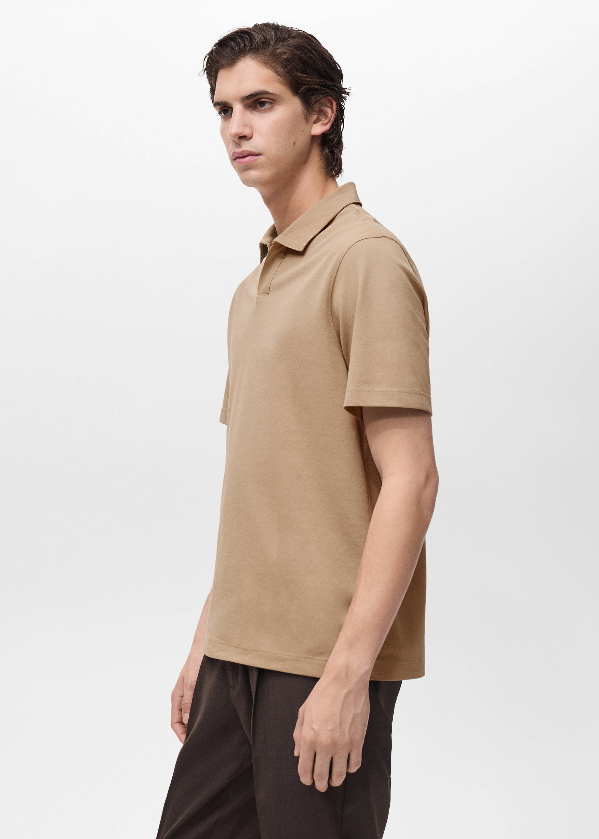 Slim-fit cotton-piqué polo shirt - Details of the article 2