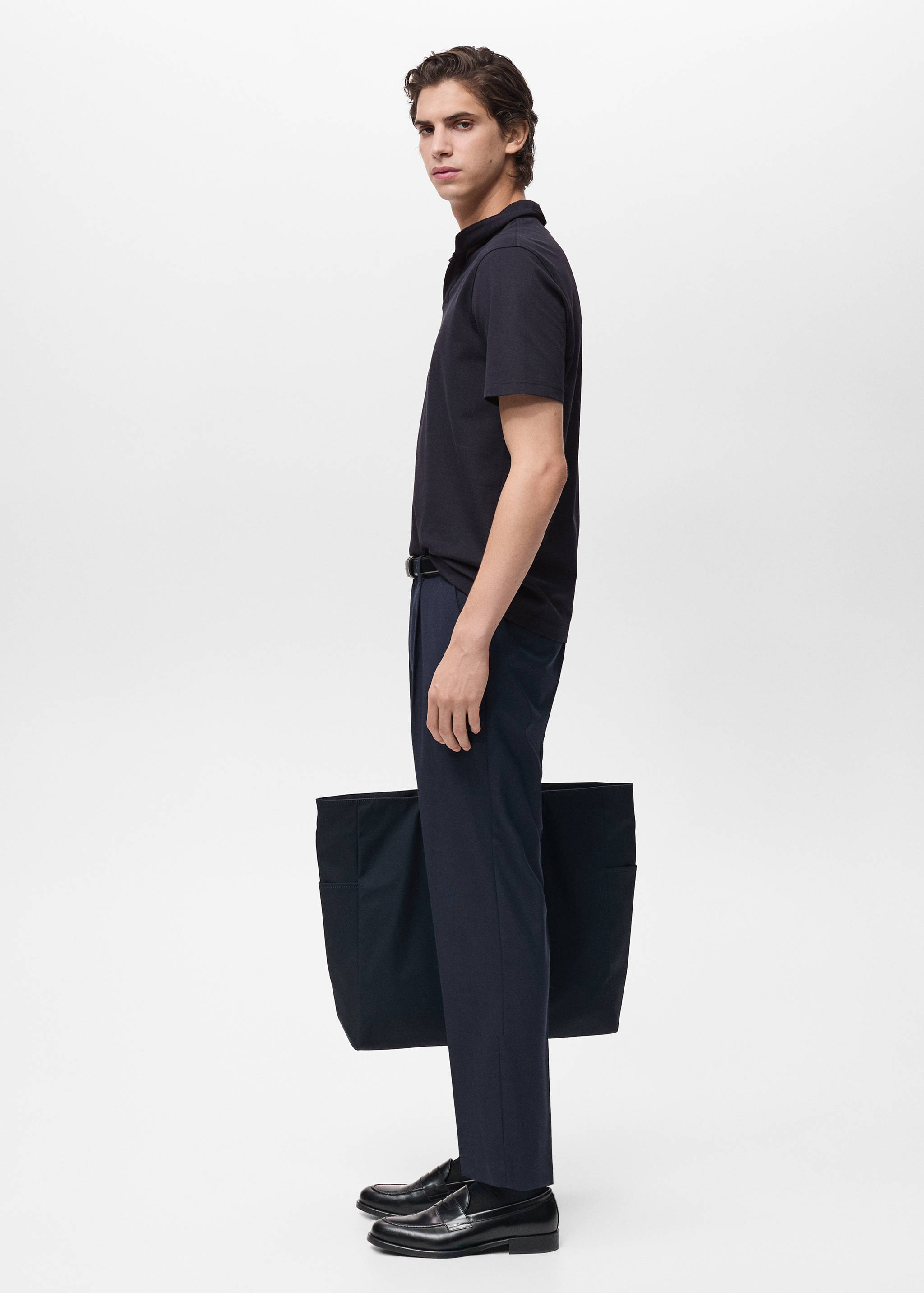 Slim-fit cotton-piqué polo shirt - Details of the article 2