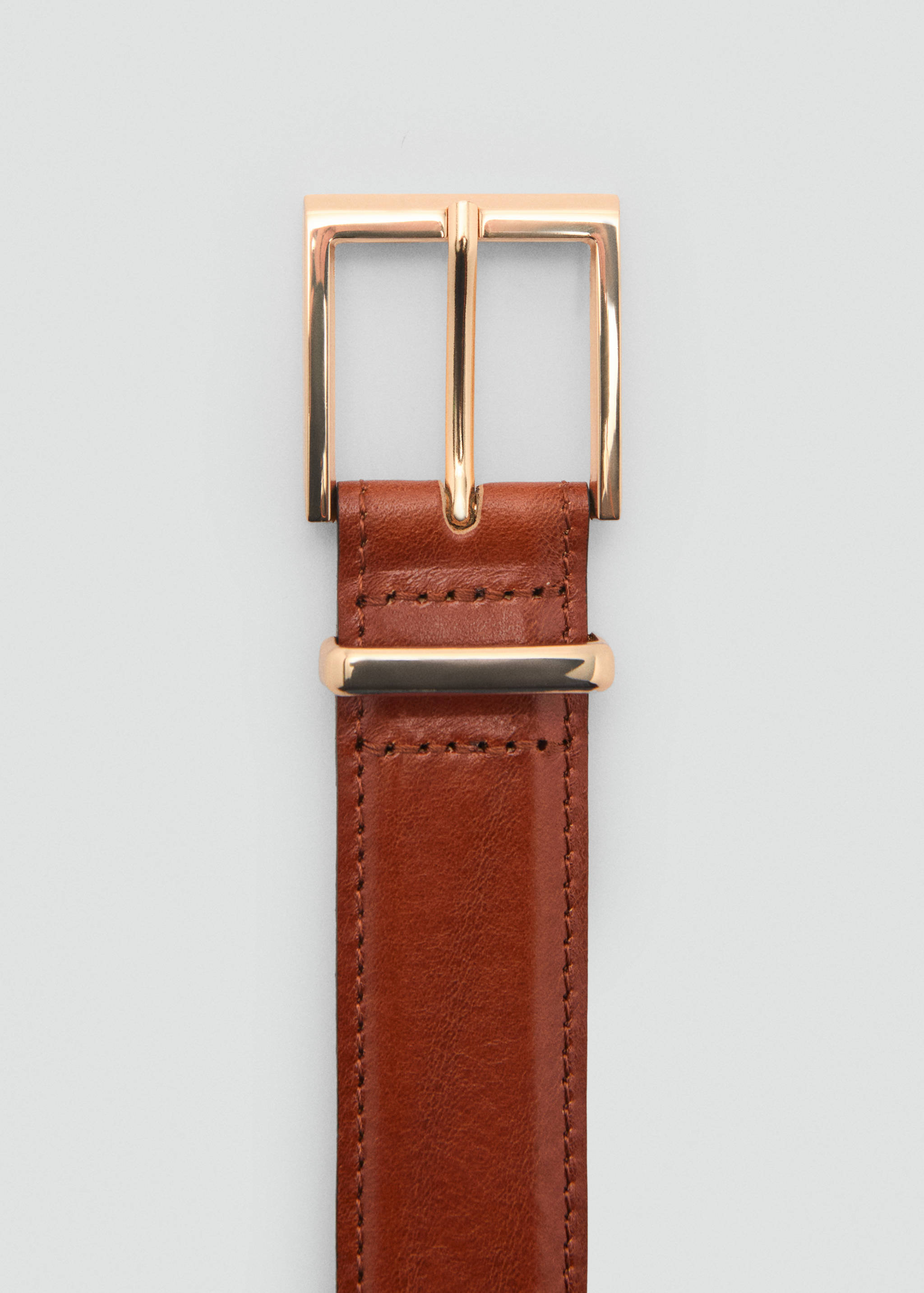 Leather belt with square buckle - Details of the article 1