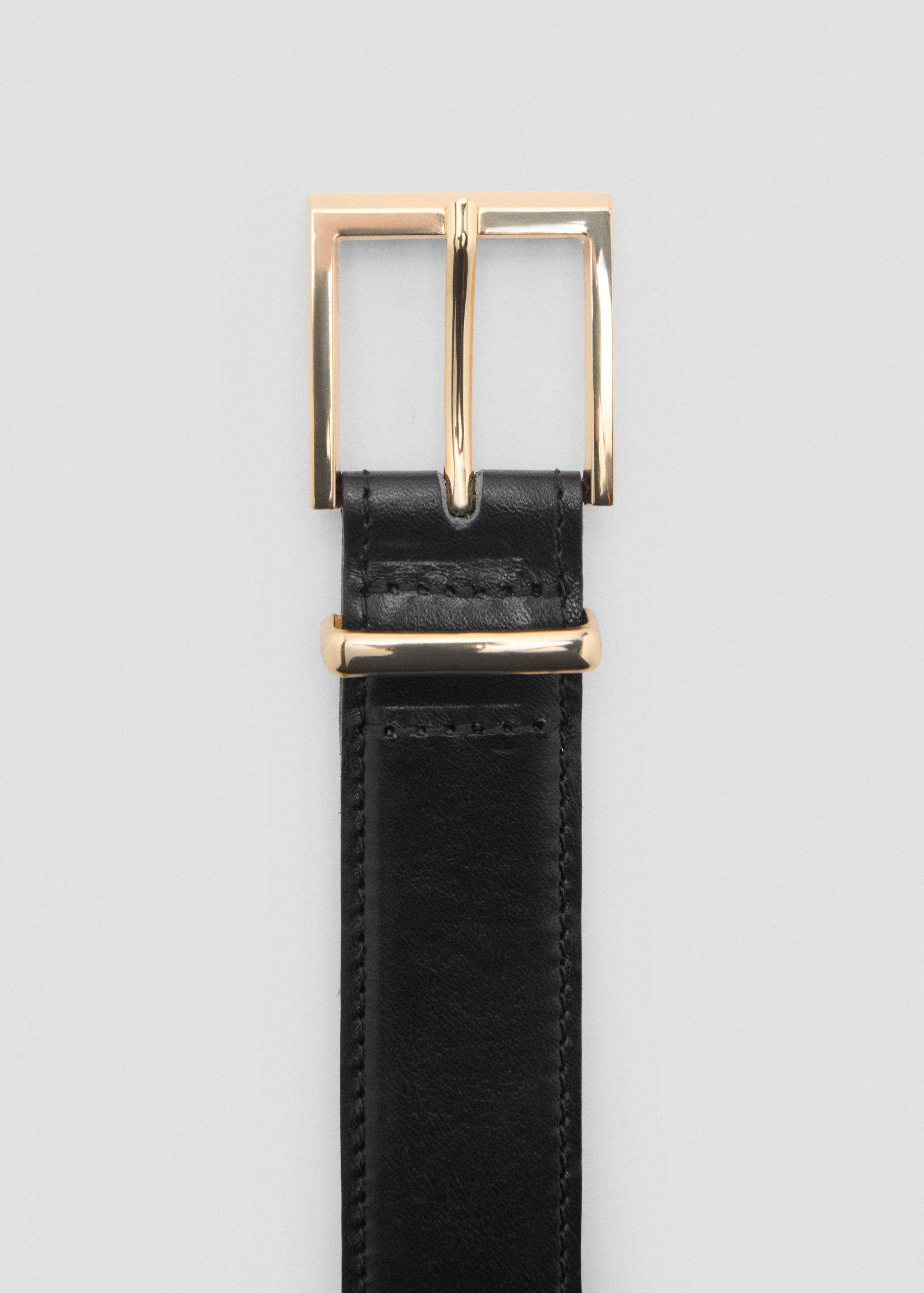 Leather belt with square buckle - Details of the article 1
