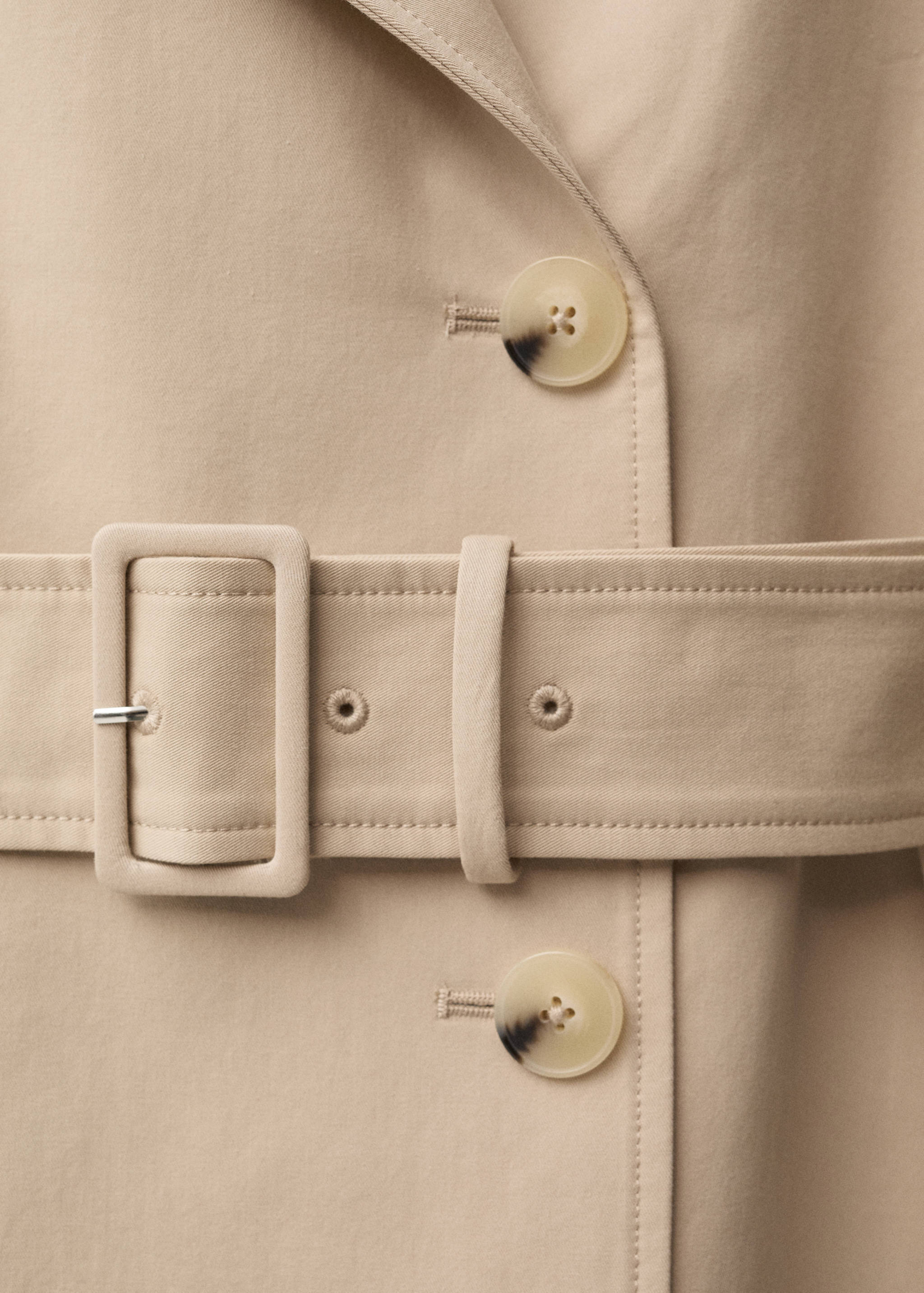 Zweireihiger Baumwoll-Trenchcoat - Detail des Artikels 8