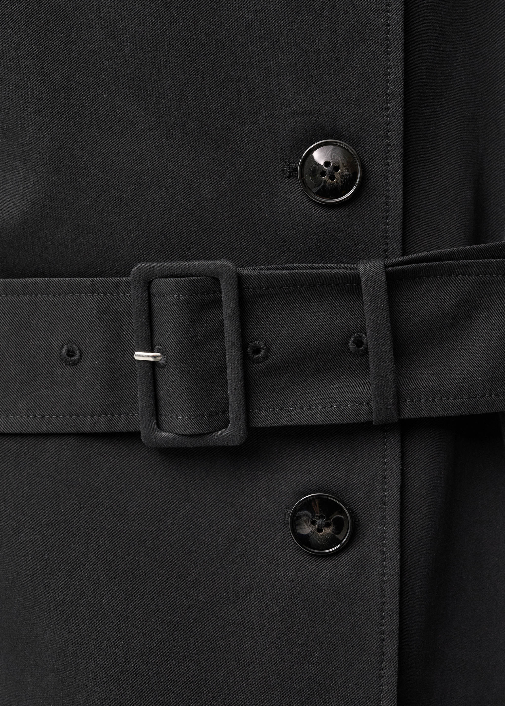 Double-breasted cotton trench coat - Details of the article 8