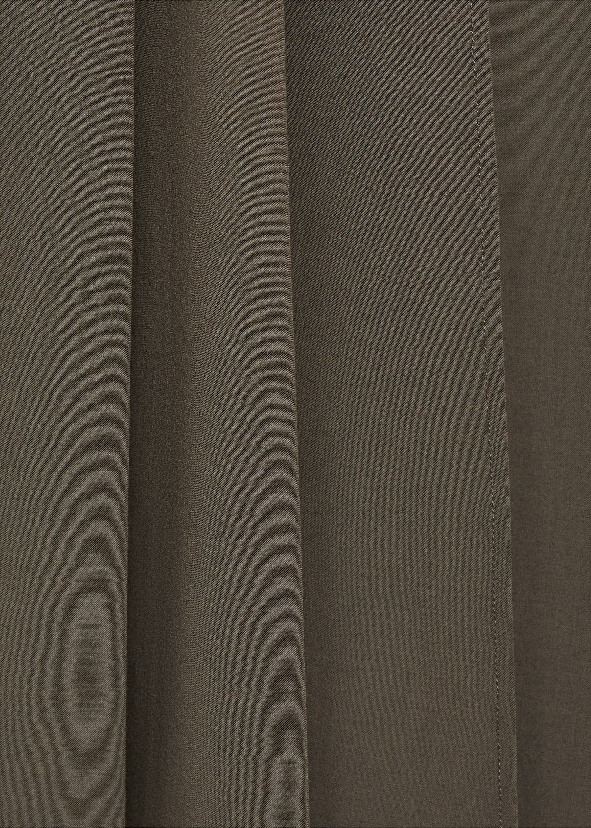 Pleated skirt with belt - Details of the article 0, Khaki. Ref: 87084416-00.