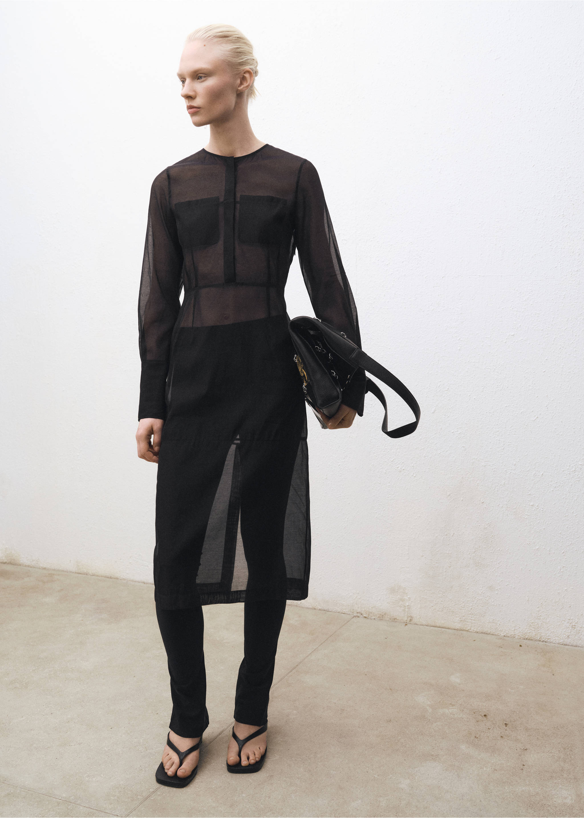 Leggings with zip - General plane, Black. Ref: 87084420-00.