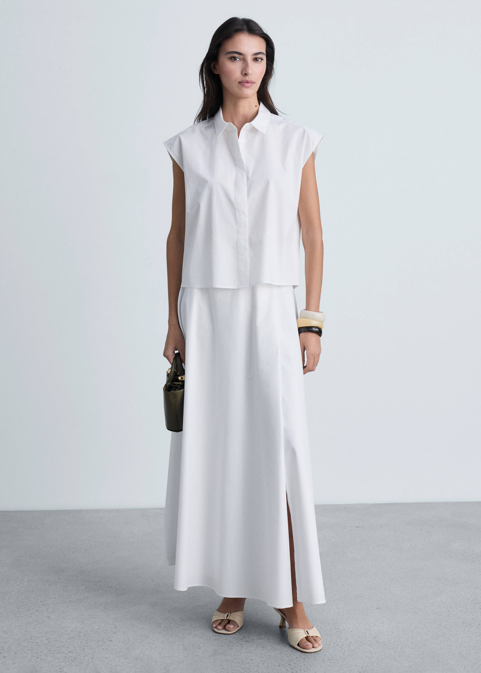 Chemise popeline sans manches - Plan général