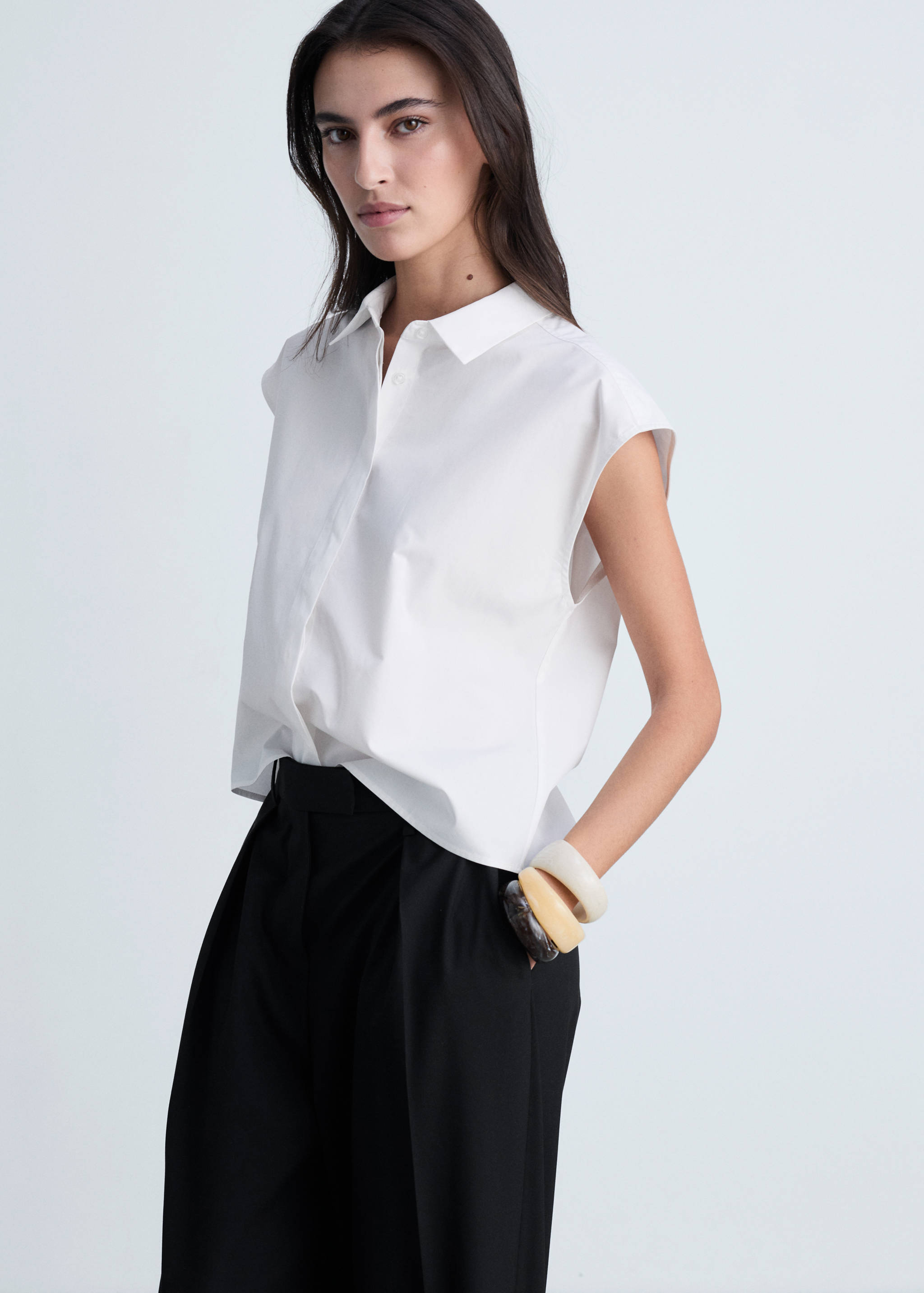 Chemise popeline sans manches - Détail de l'article 2